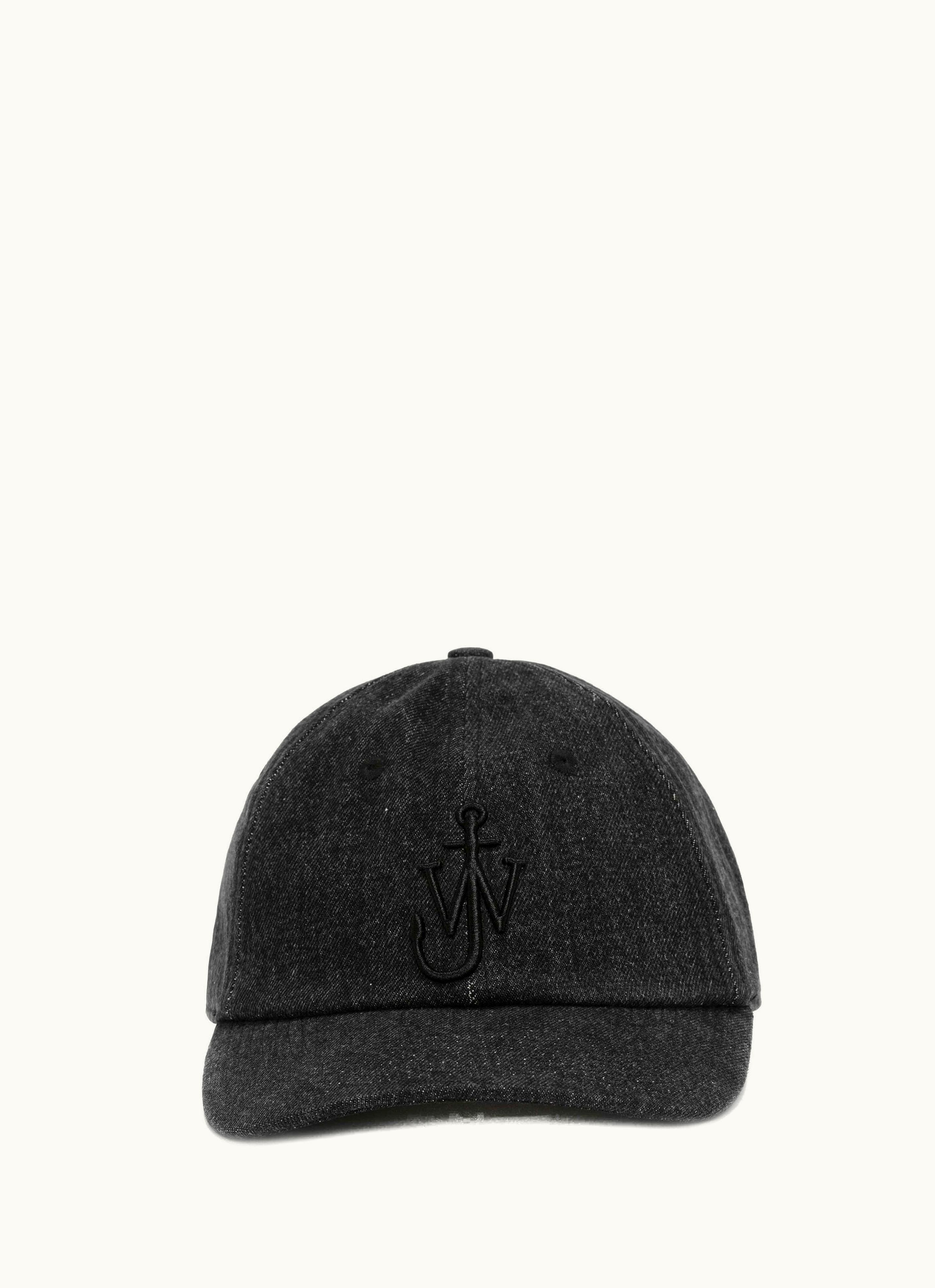 JW Anderson JW Anderson Anchor Embroidered Baseball Cap Denim Grey