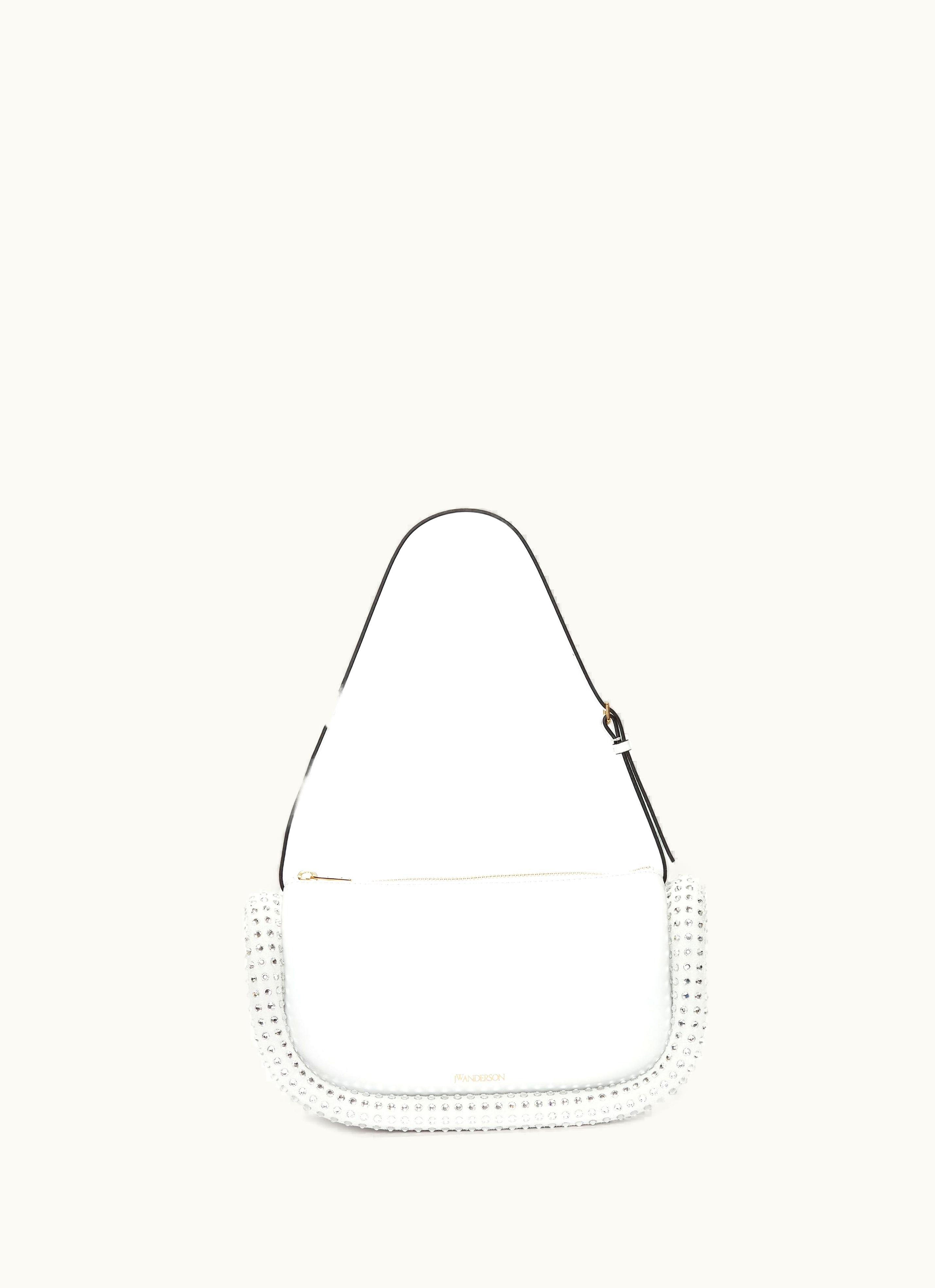 JW Anderson JW Anderson BUMPER-15 Leather Shoulder Bag With Crystal In White