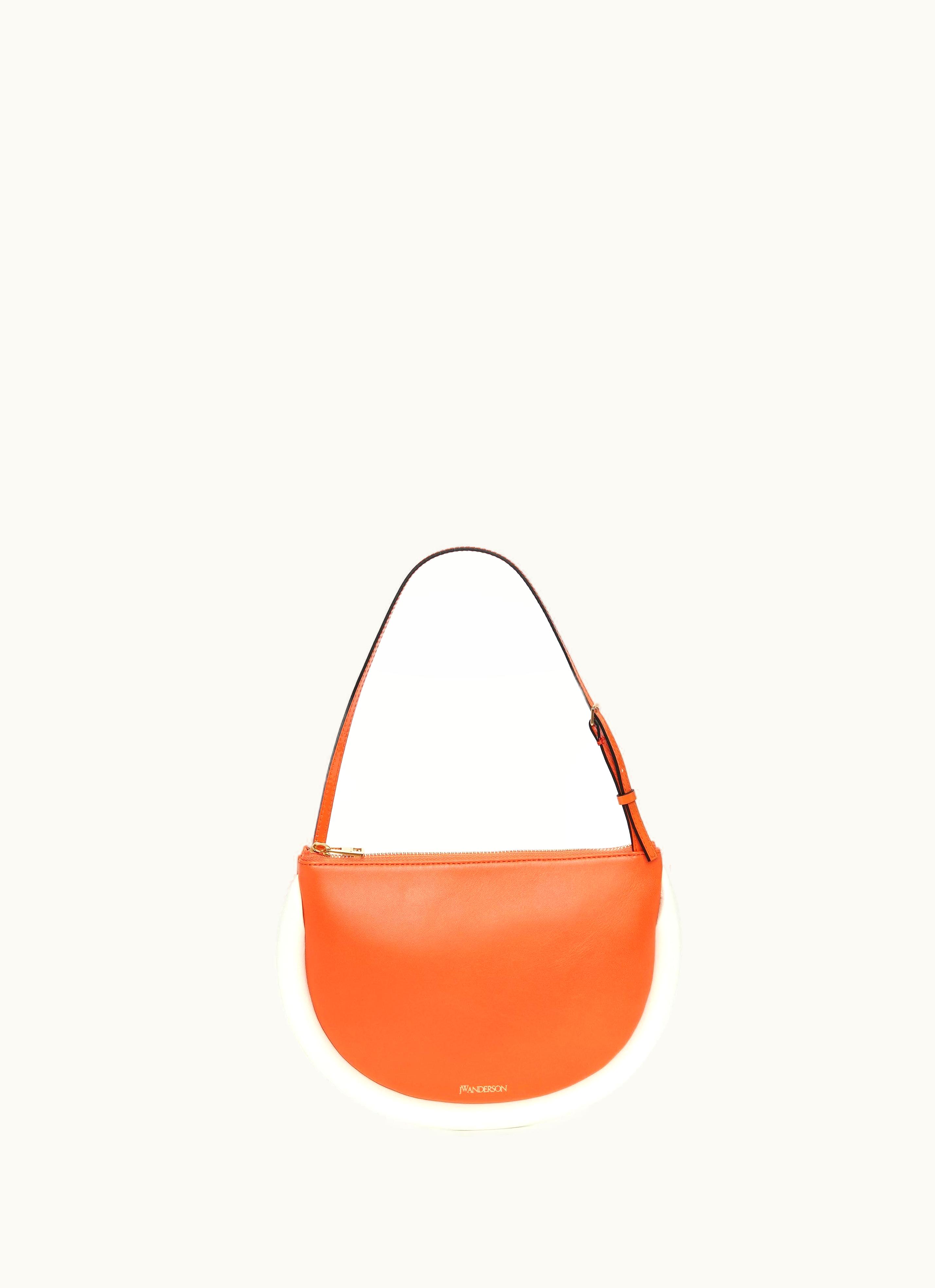 JW Anderson JW Anderson BUMPER-MOON Leather Shoulder Bag In Orange