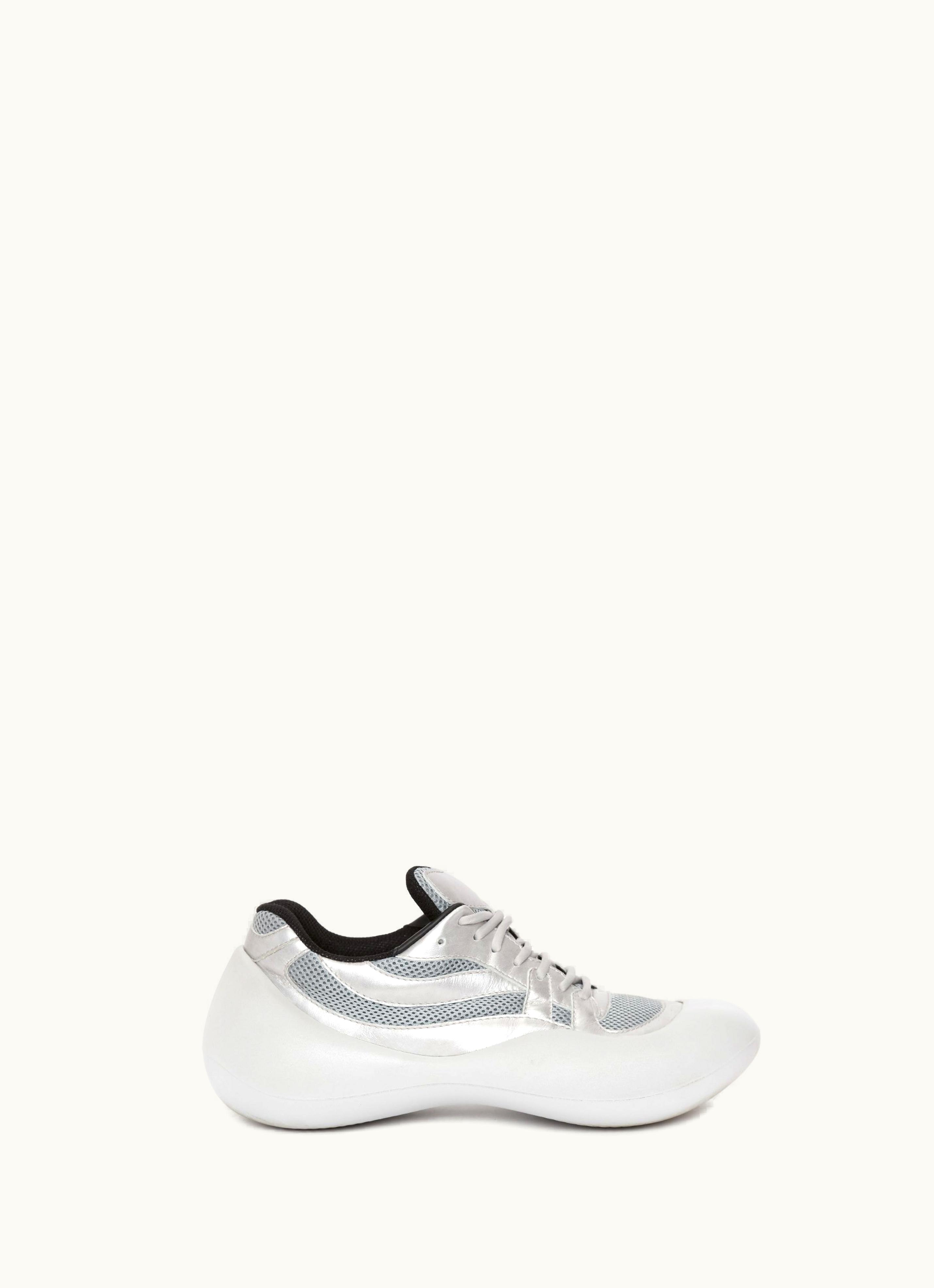 JW Anderson JW Anderson BUMPER-HIKE Silver Grey Low Top Lace Up Sneakers