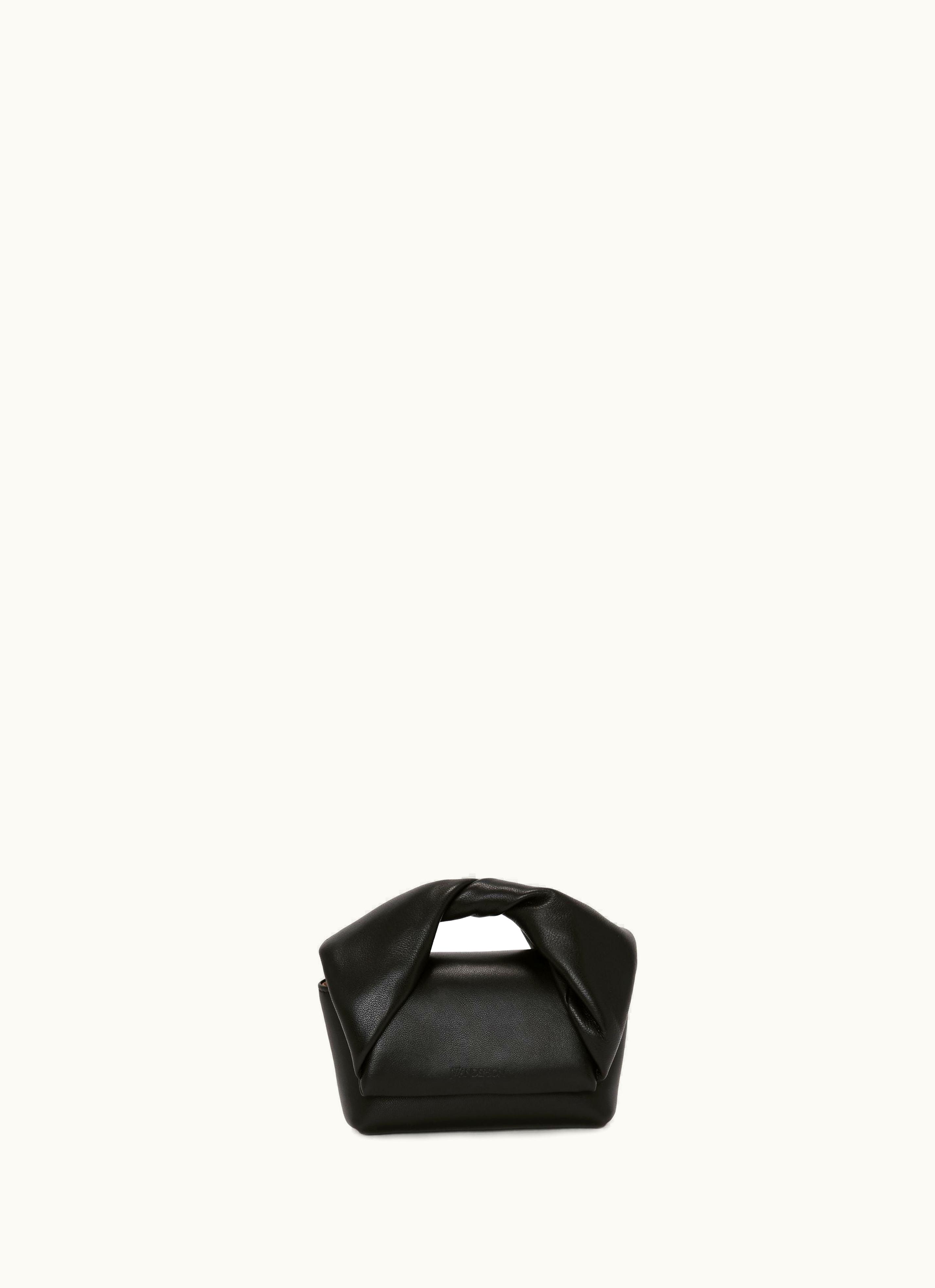 JW Anderson JW Anderson Mini Twister - Leather Mini Bag In Black