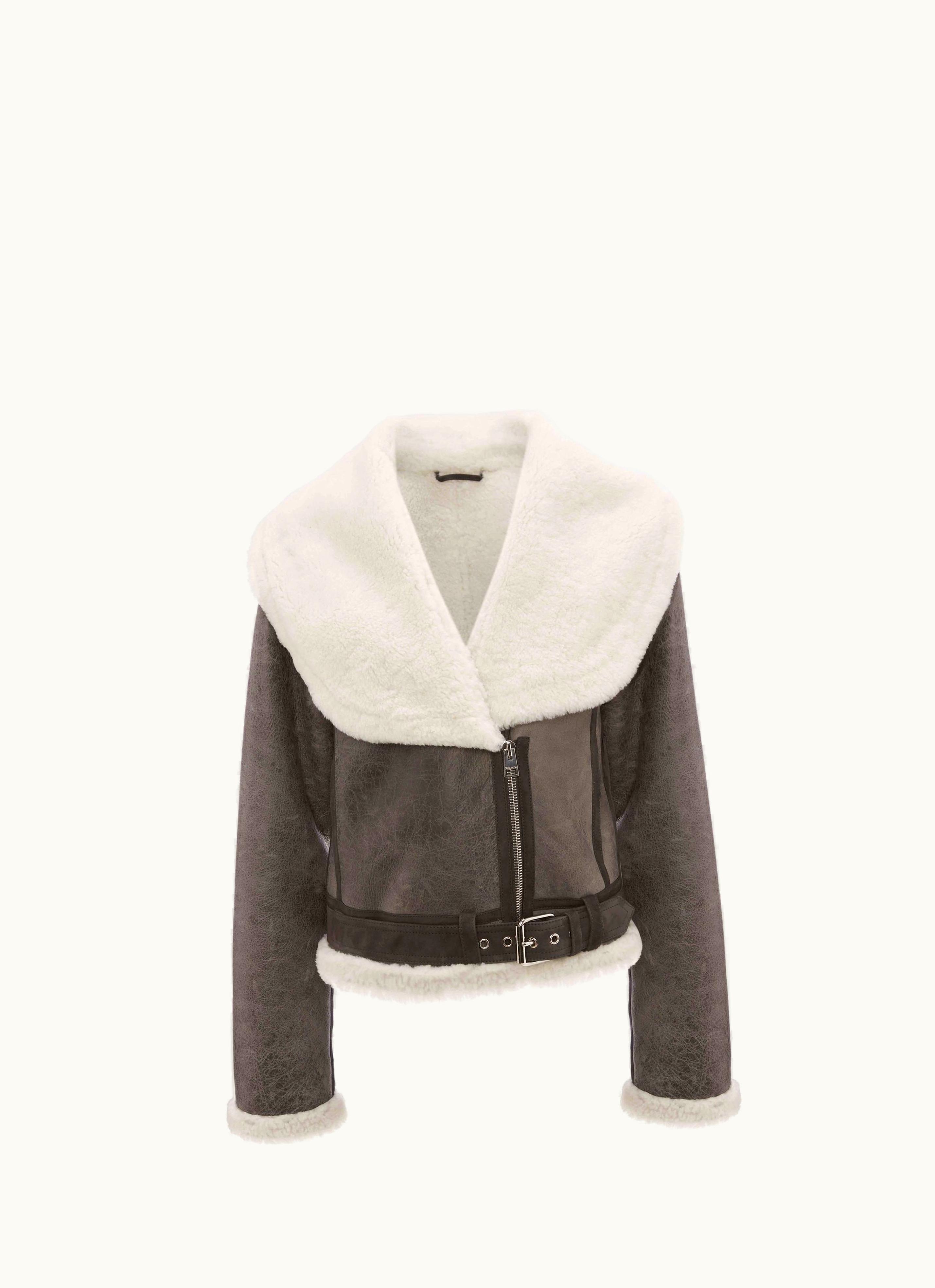 JW Anderson JW Anderson Shawl Collar Aviator Jacket In Grey