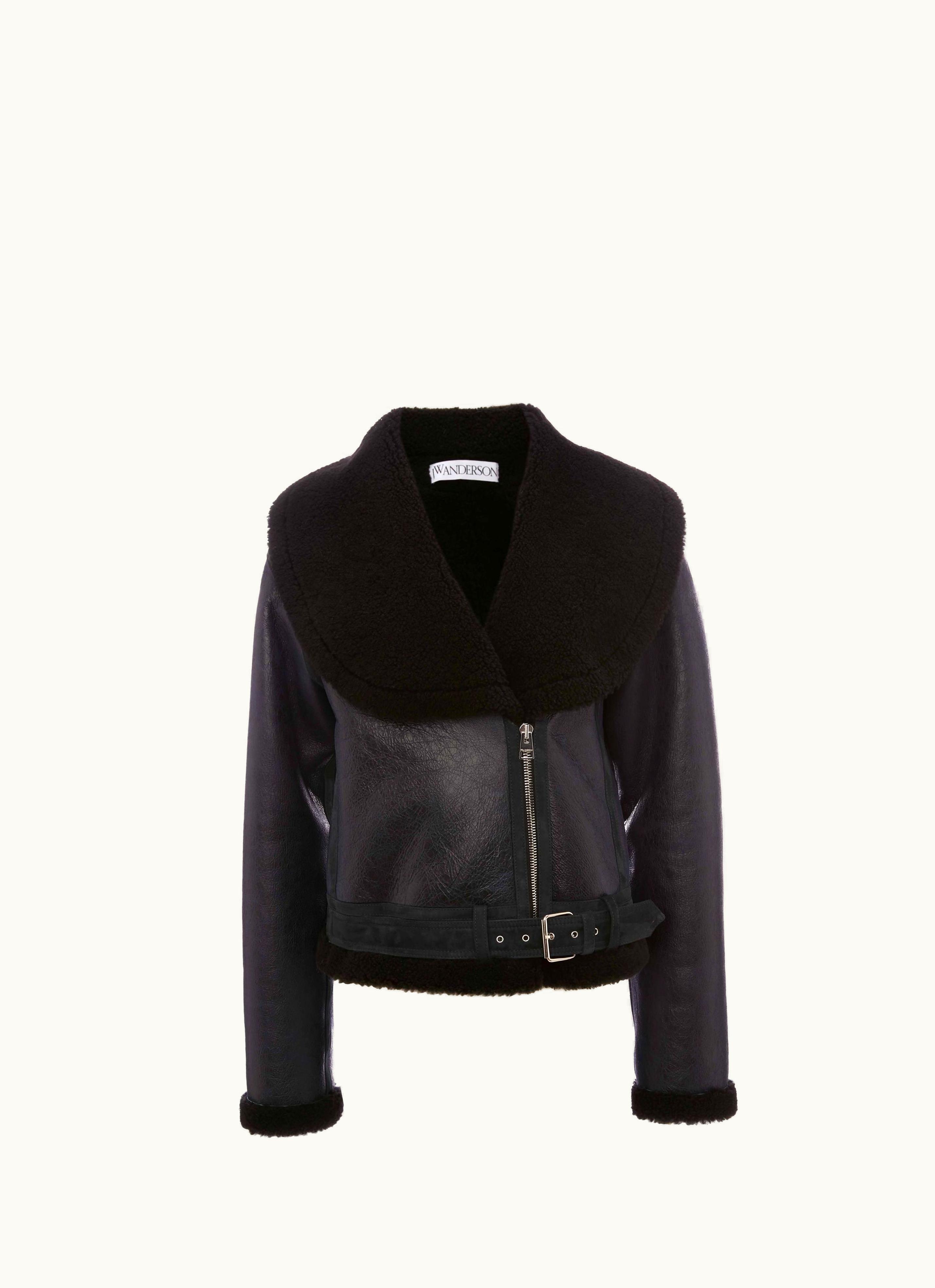 JW Anderson JW Anderson Shawl Collar Aviator Jacket In Black