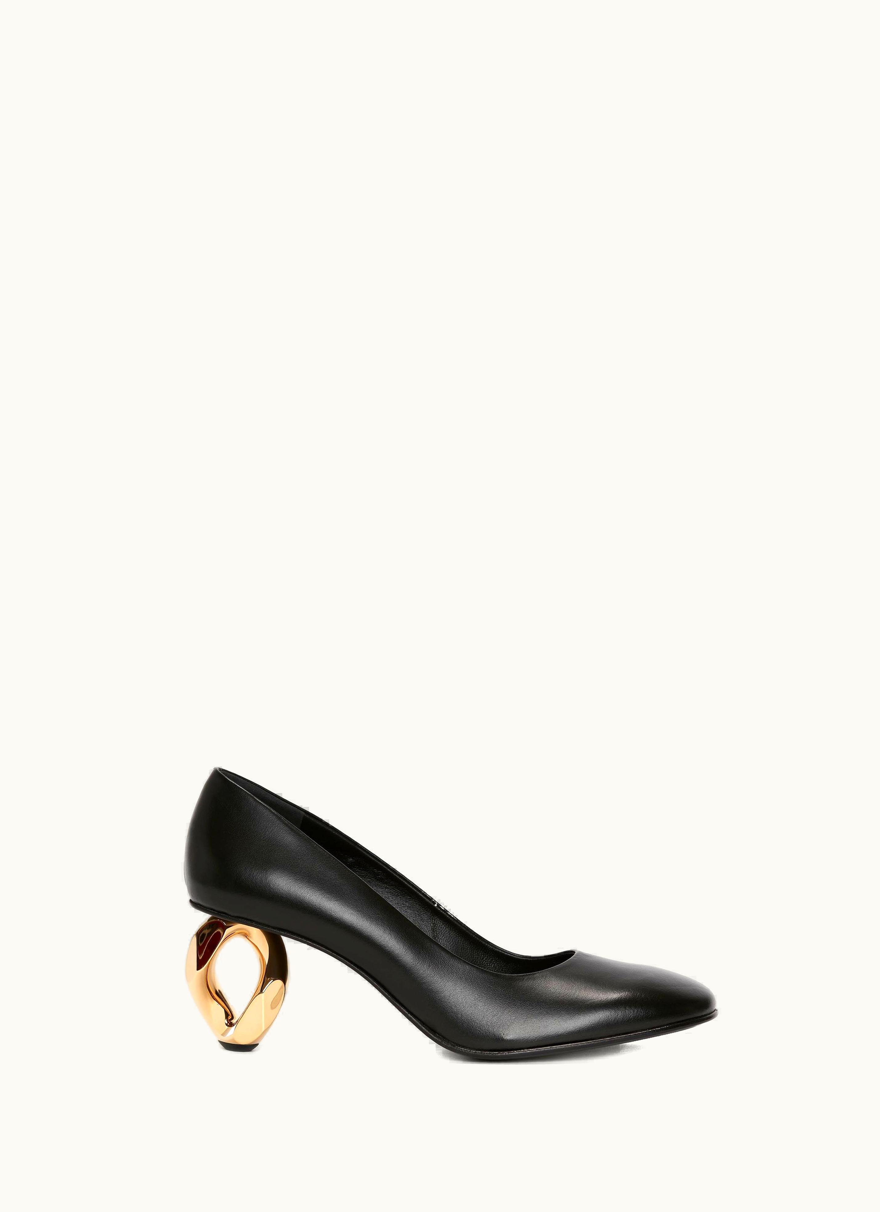 JW Anderson JW Anderson Chain Heel Leather Pumps In Black