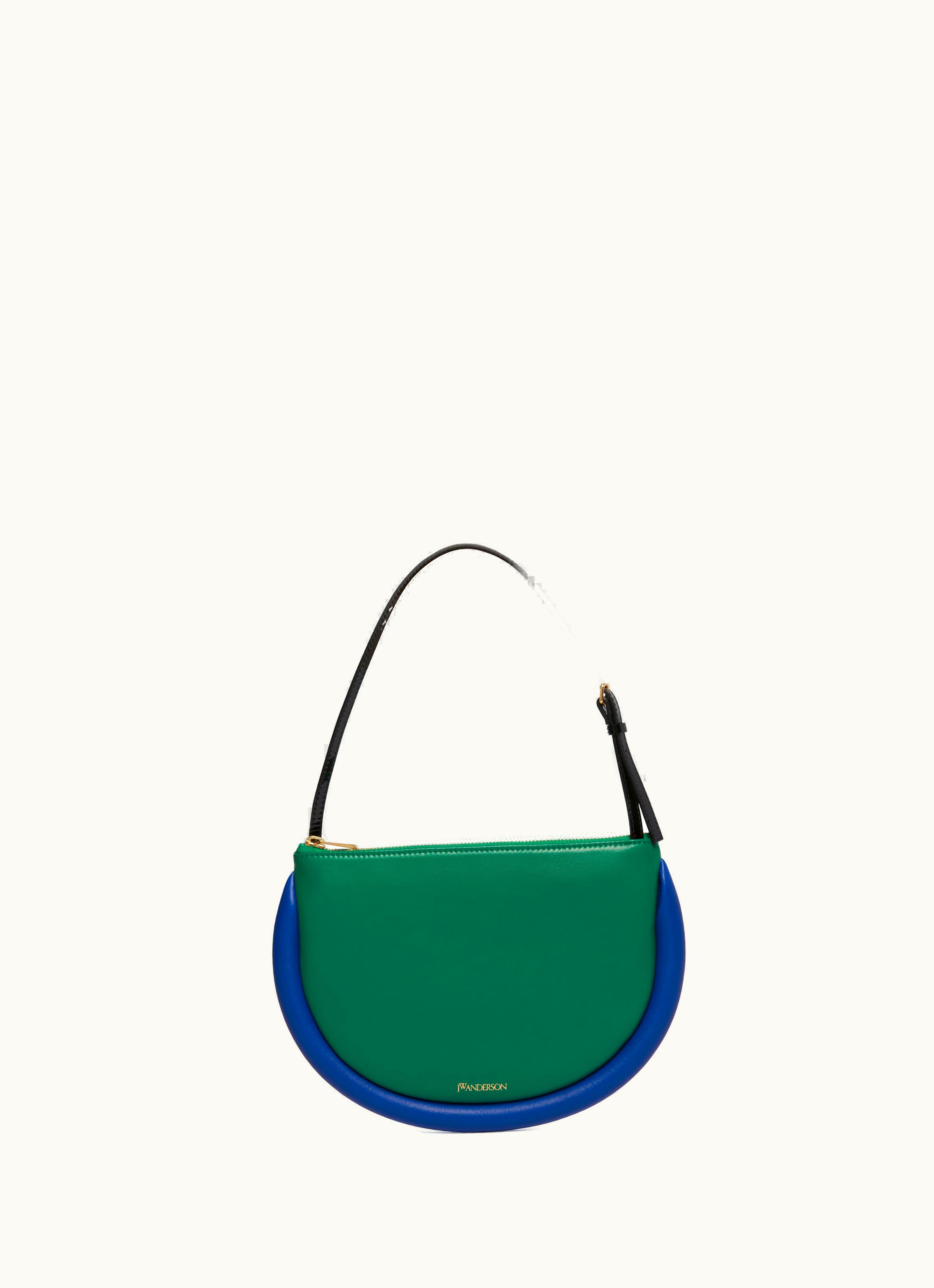 JW Anderson JW Anderson BUMPER-MOON Leather Shoulder Bag In Green
