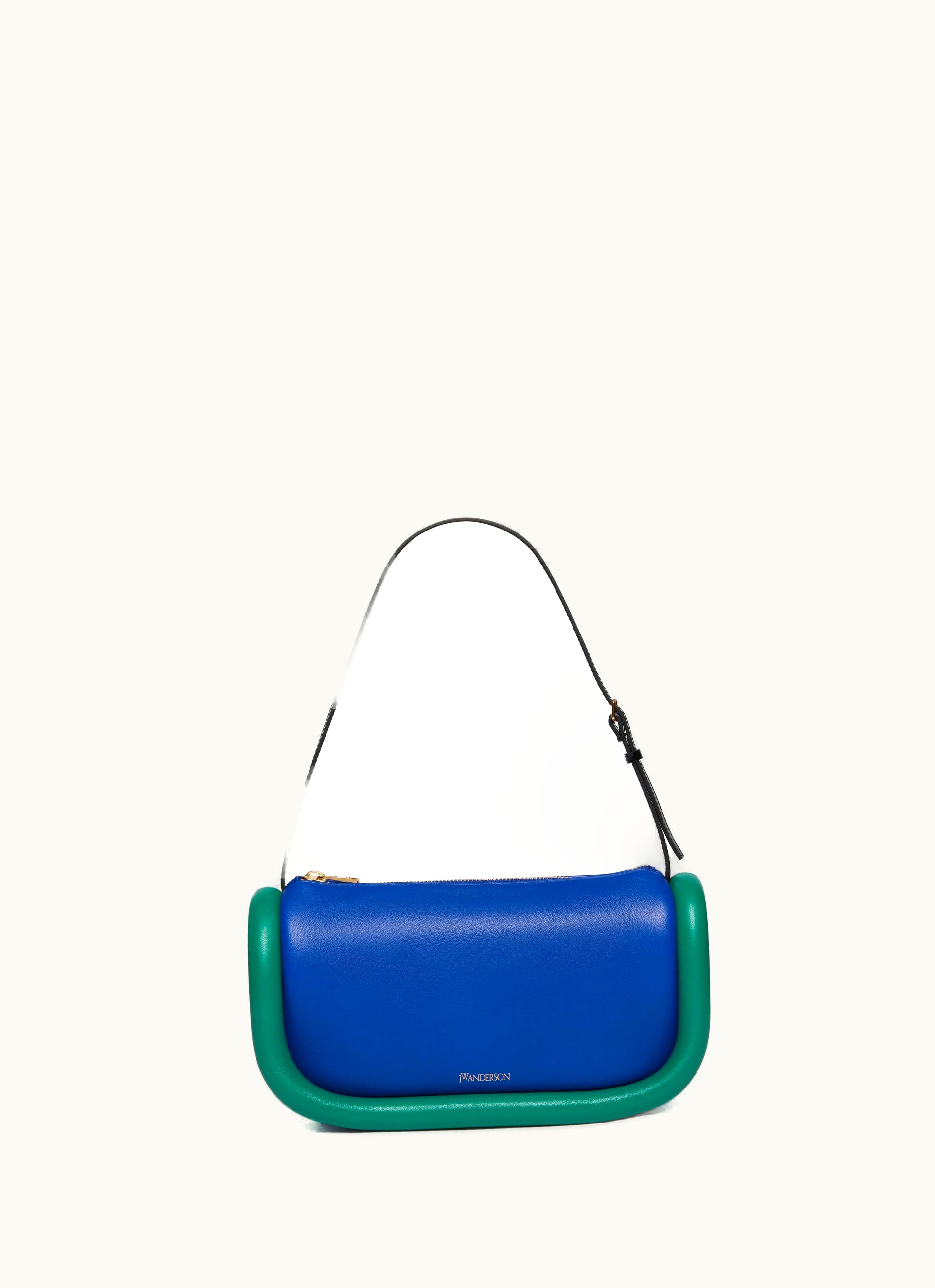 JW Anderson JW Anderson BUMPER-15 Leather Shoulder Bag In Cobalt/Bright Green