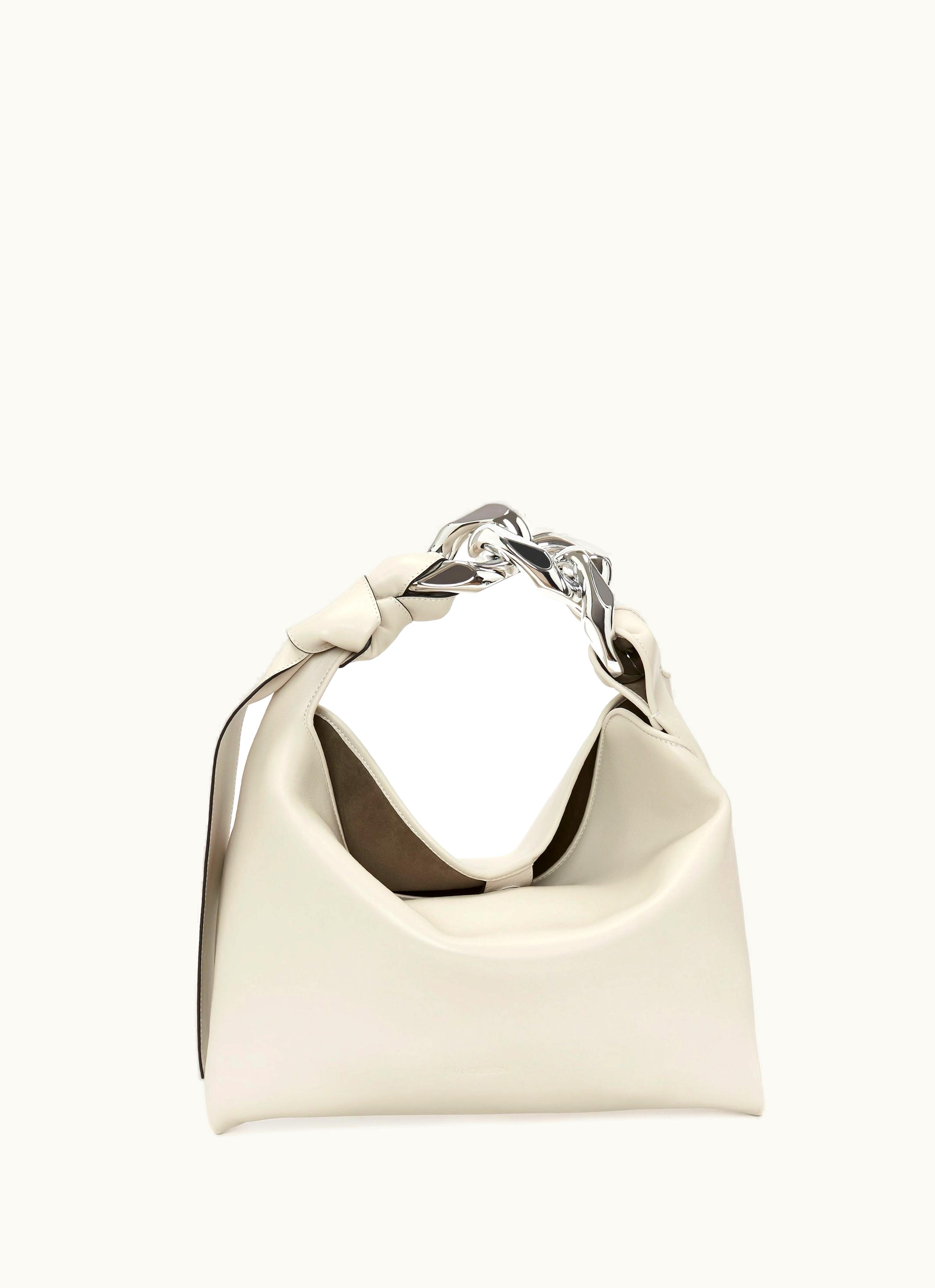 JW Anderson JW Anderson Small Chain Hobo - Leather Shoulder Bag In White