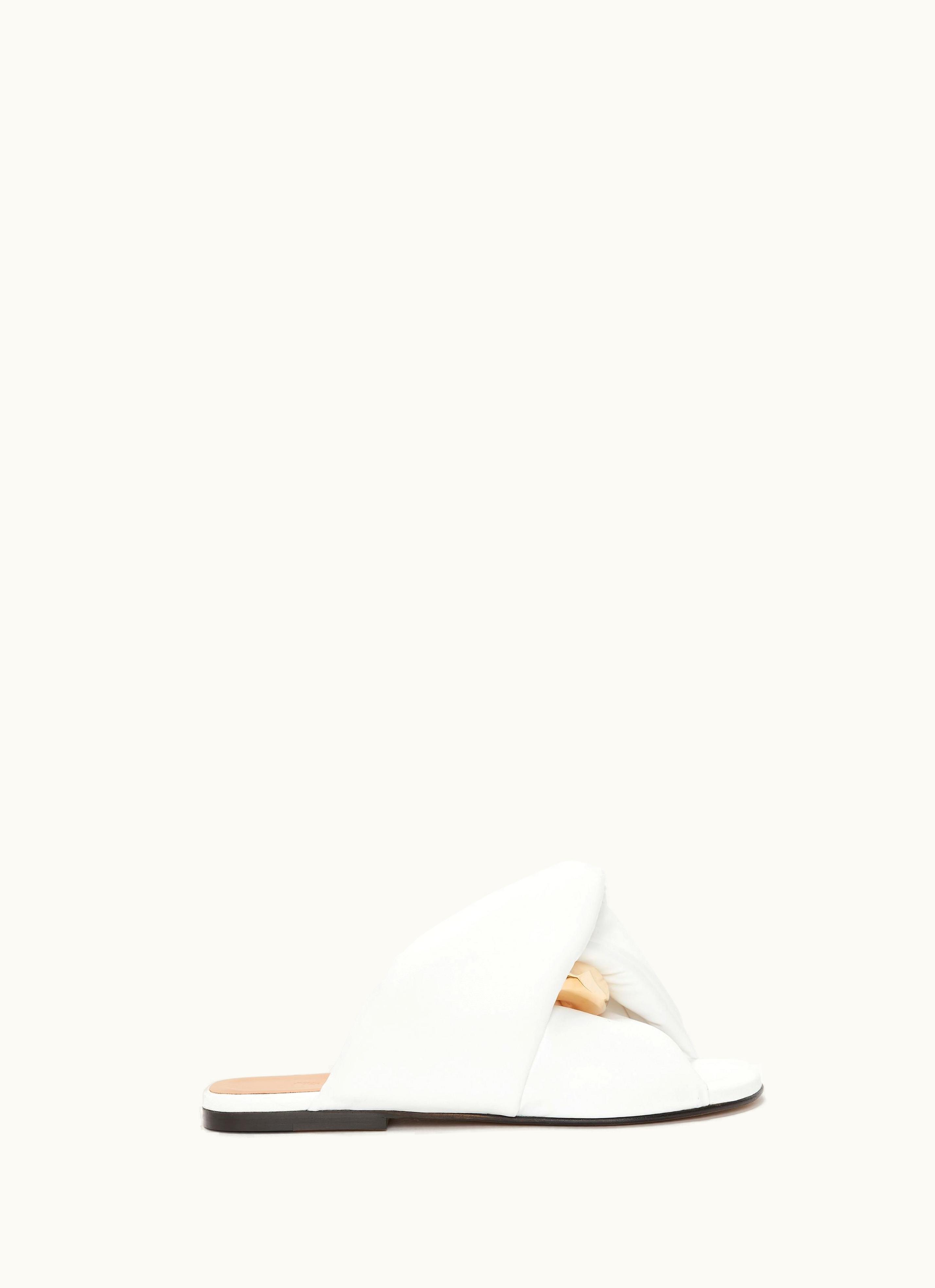 JW Anderson JW Anderson Chain Twist Leather Flats In White