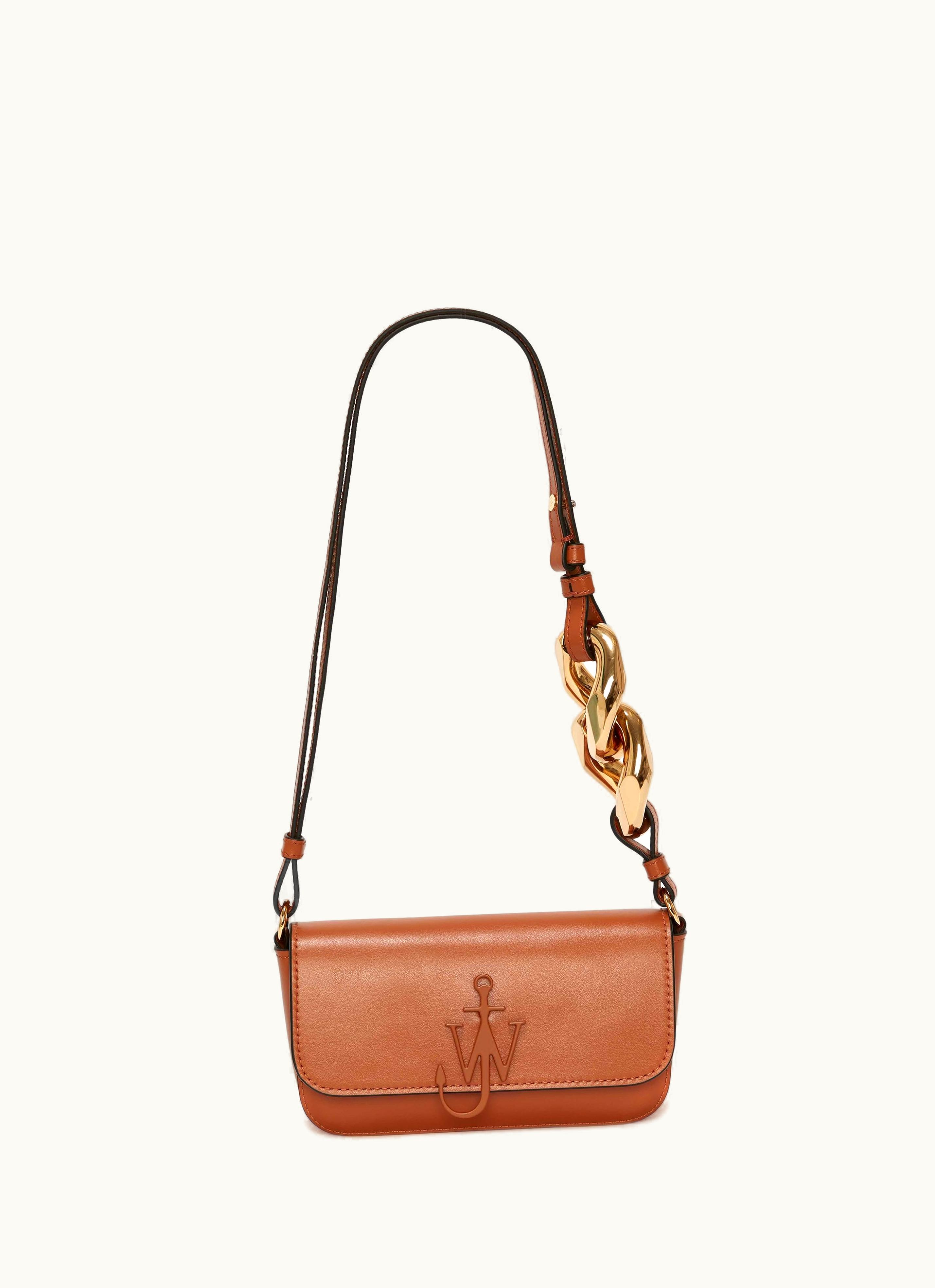 JW Anderson JW Anderson Anchor Chain Bag - Leather Shoulder Bag In Brown