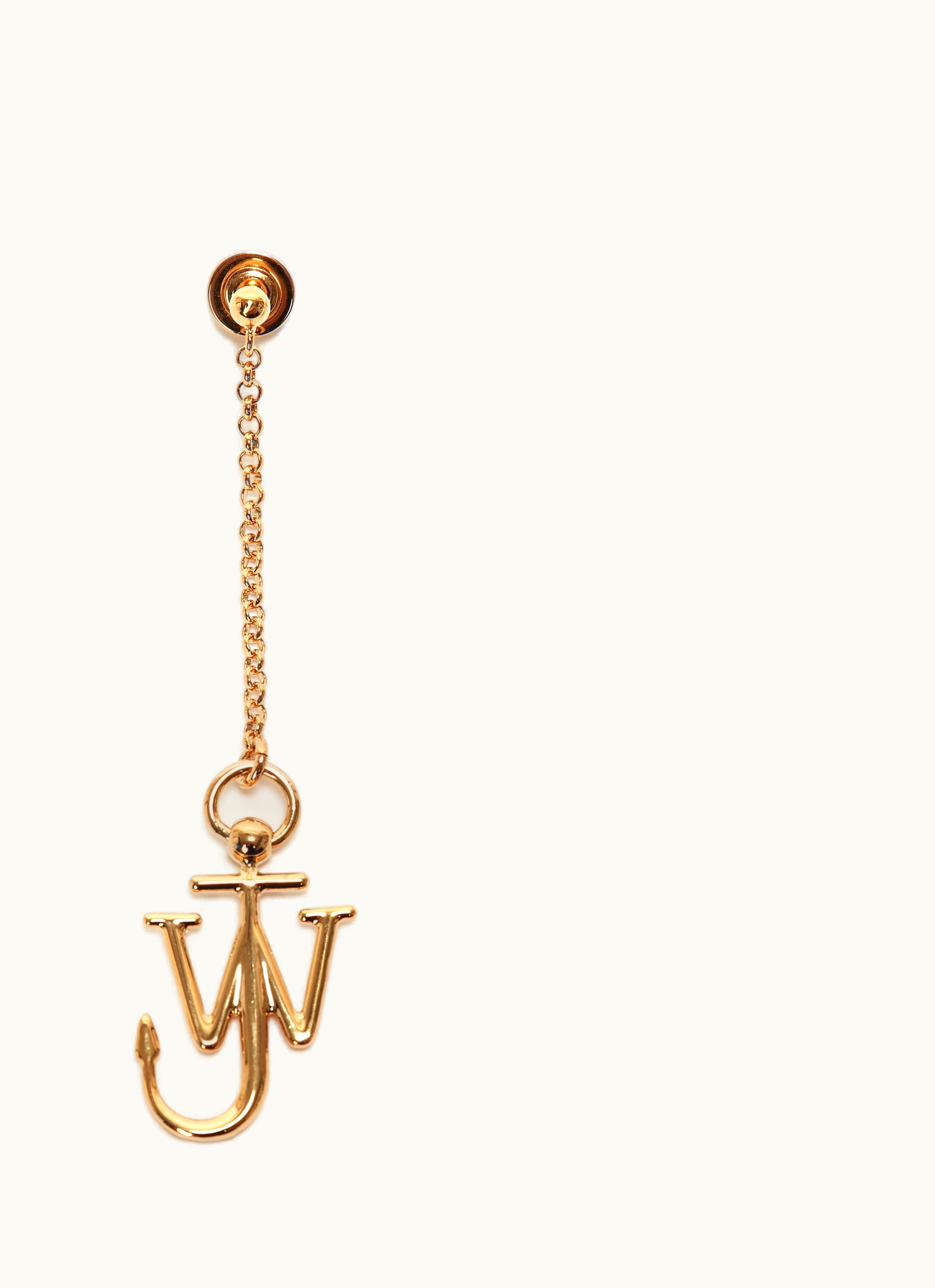 JW Anderson JW Anderson Asymmetric Anchor Earrings In Gold