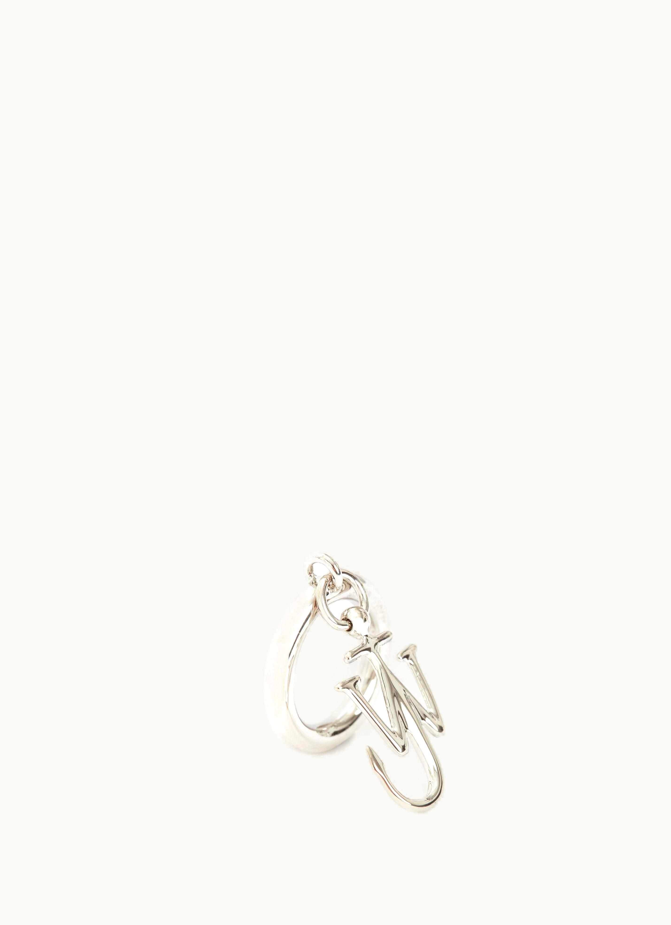 JW Anderson JW Anderson JWA Anchor Charm Ring In Silver