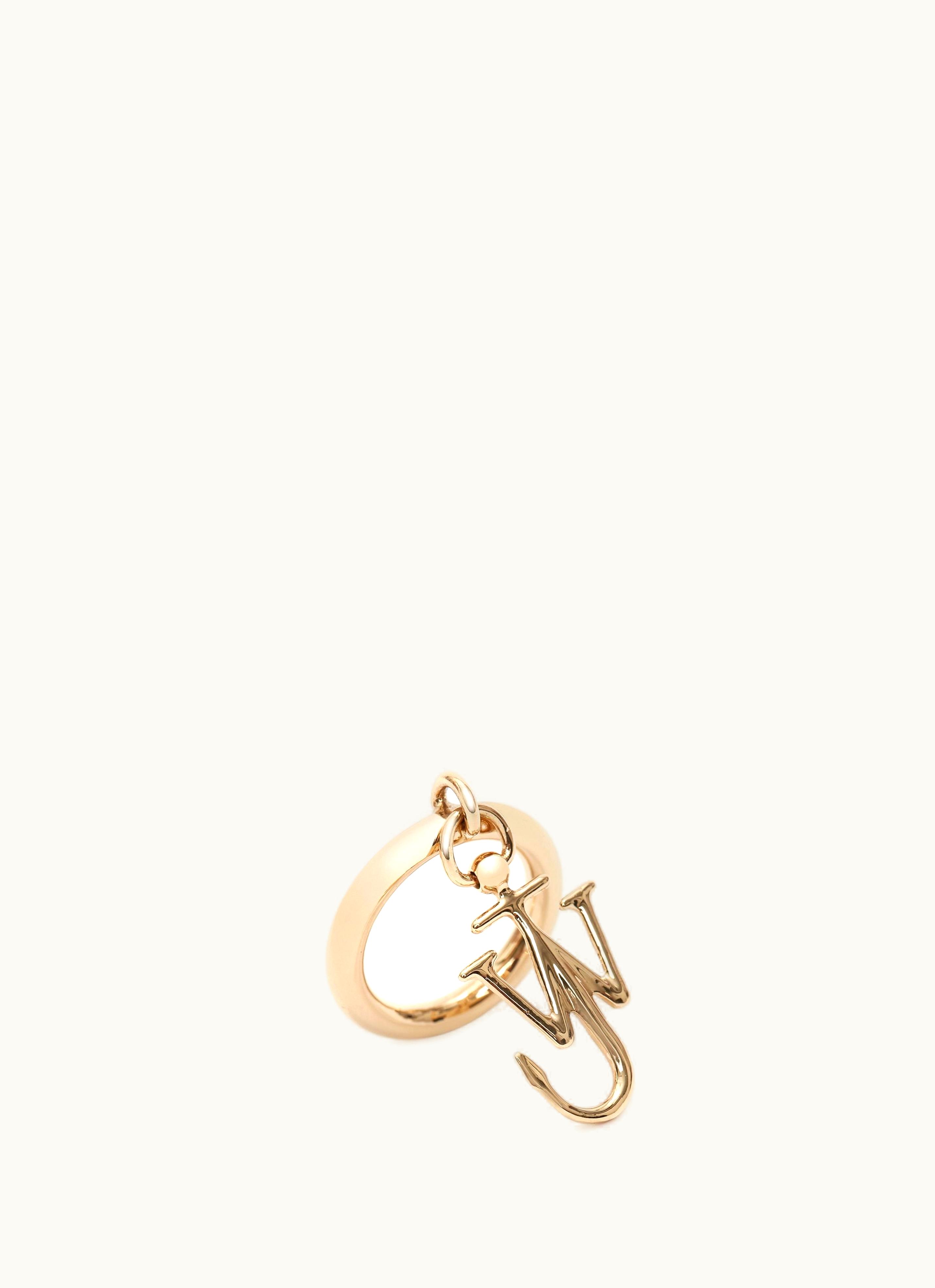 JW Anderson JW Anderson JWA Anchor Charm Ring In Gold