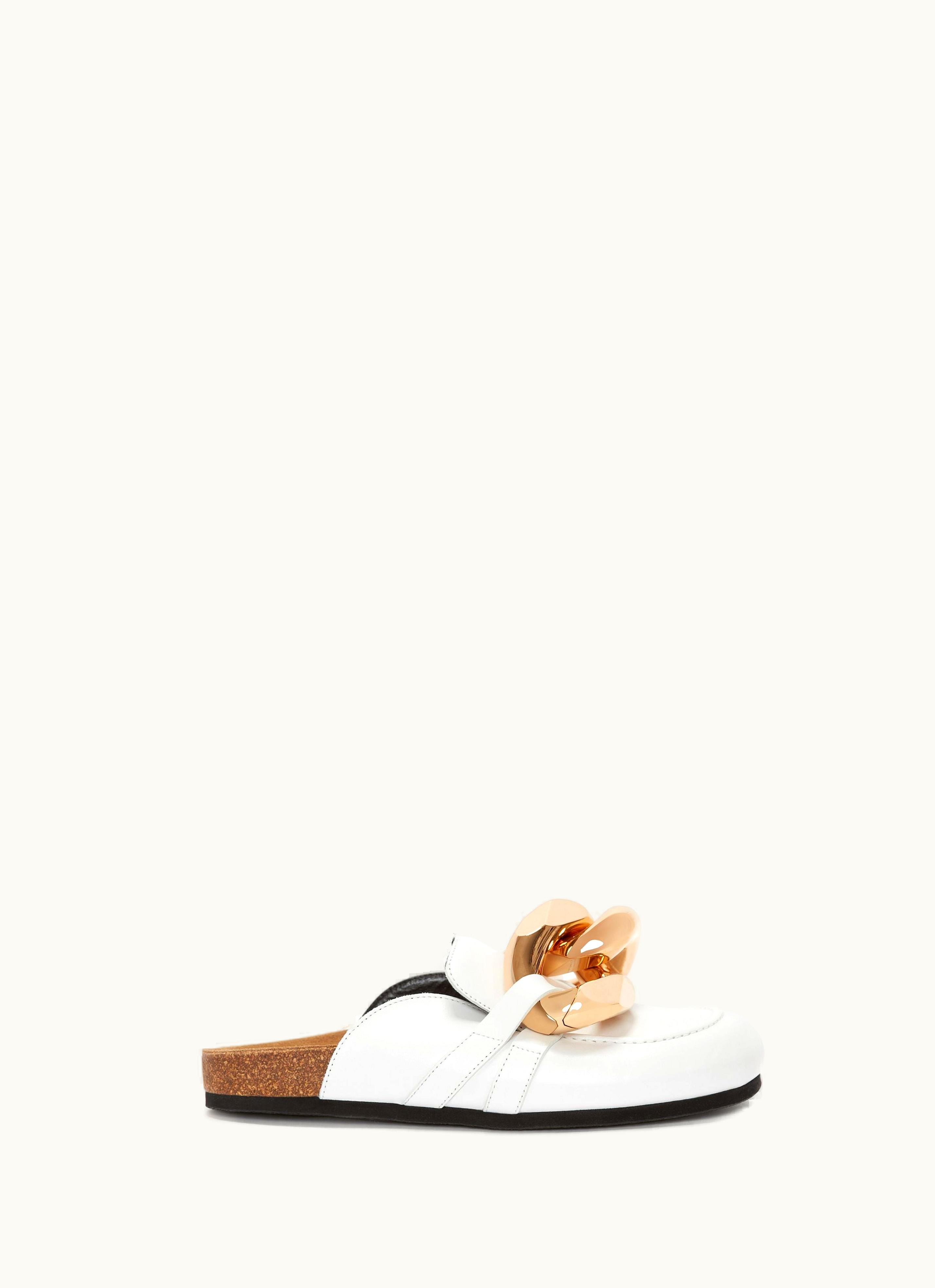 JW Anderson JW Anderson Chain Loafer Mules Luxury Leather White