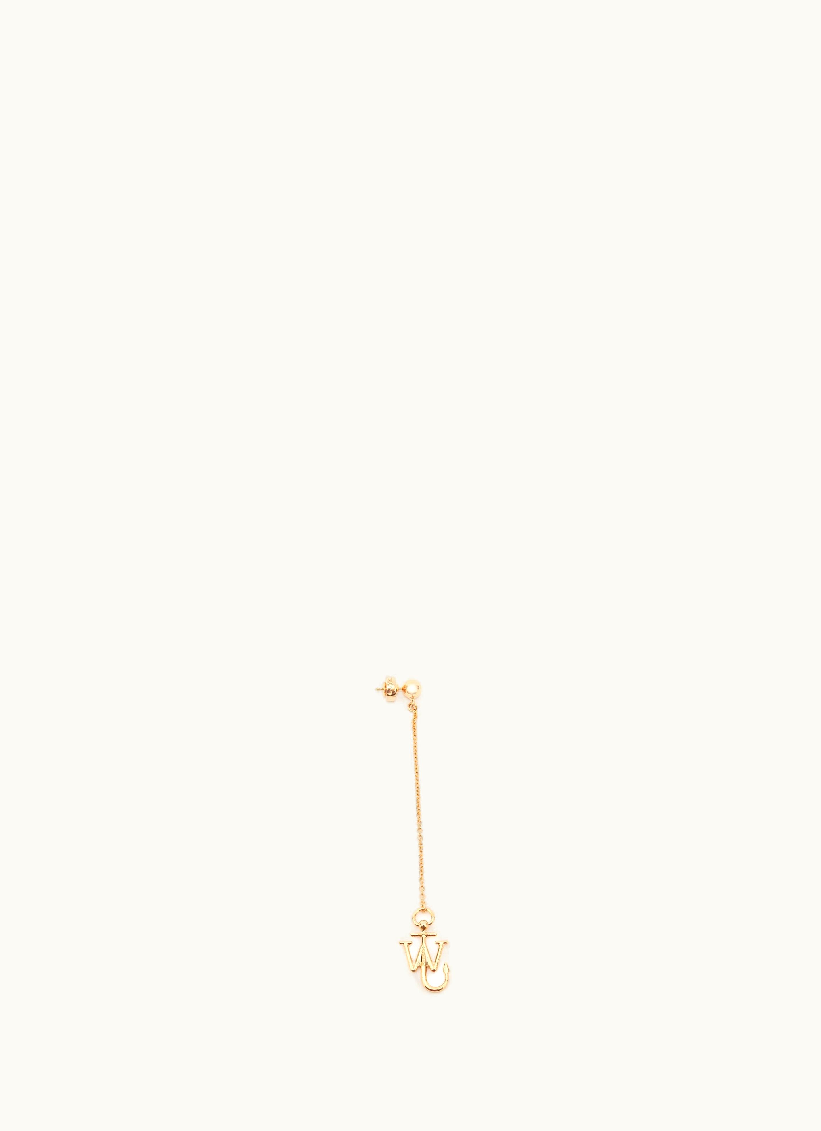 JW Anderson JW Anderson Asymmetric Drop Chain Anchor Earrings In Gold