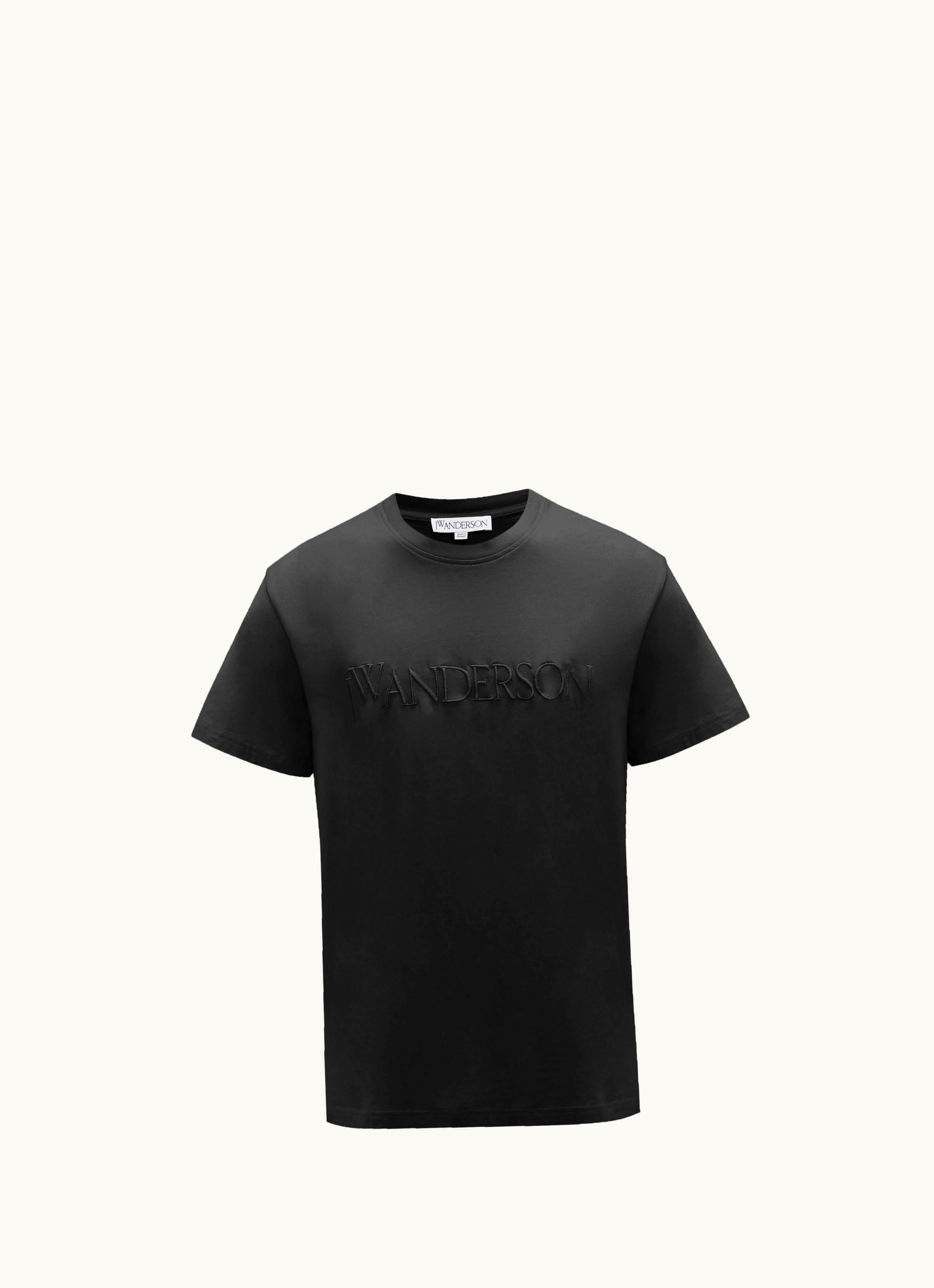 JW Anderson JW Anderson Classic Fit T-SHIRT With Logo Embroidery In Black