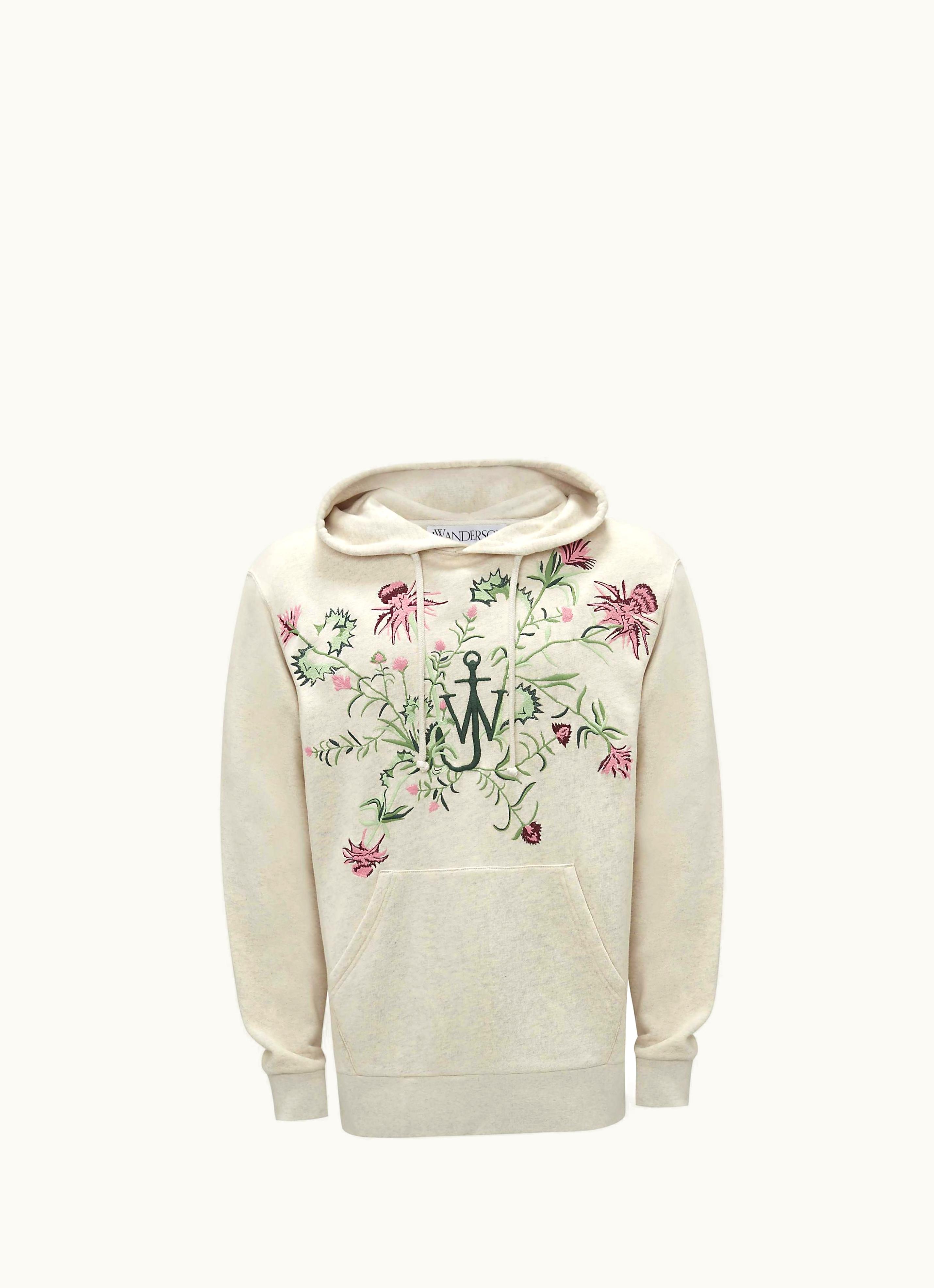 JW Anderson JW Anderson Embroidered Hoodie - Pol Anglada Artwork In Neutrals