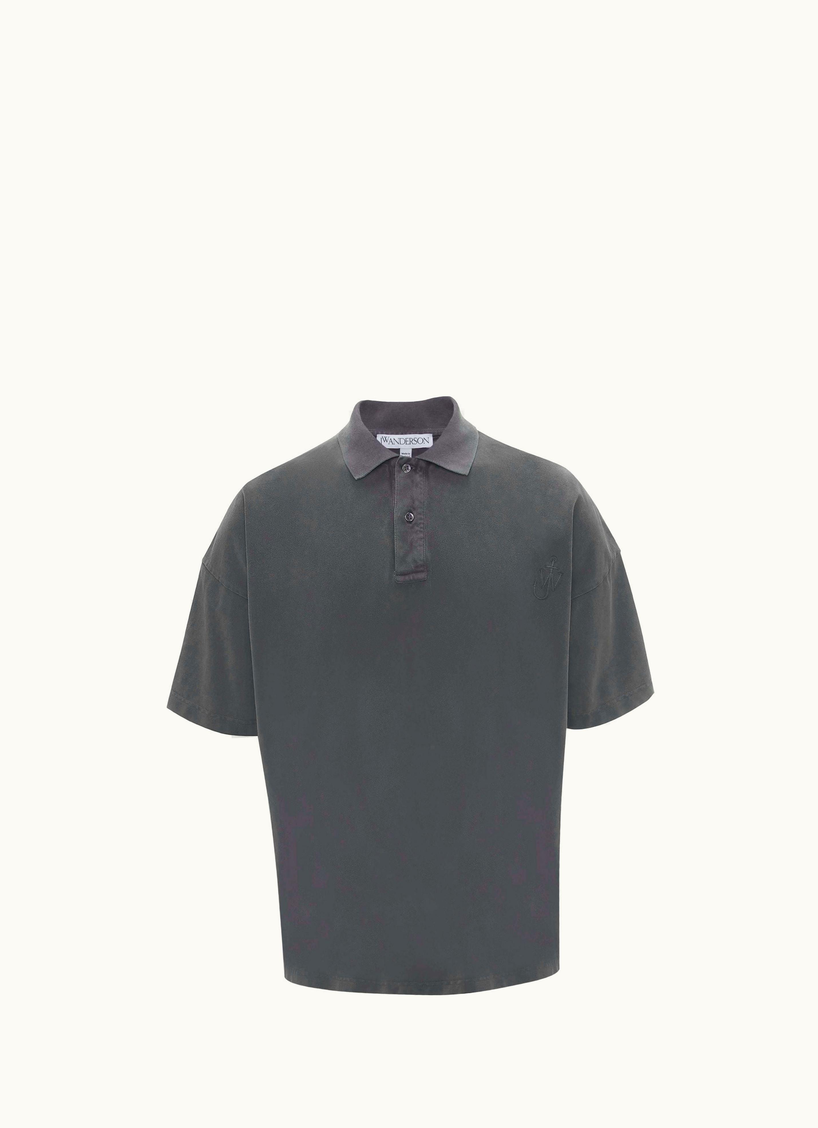 JW Anderson JW Anderson Polo Shirt With Logo Embroidery In Grey