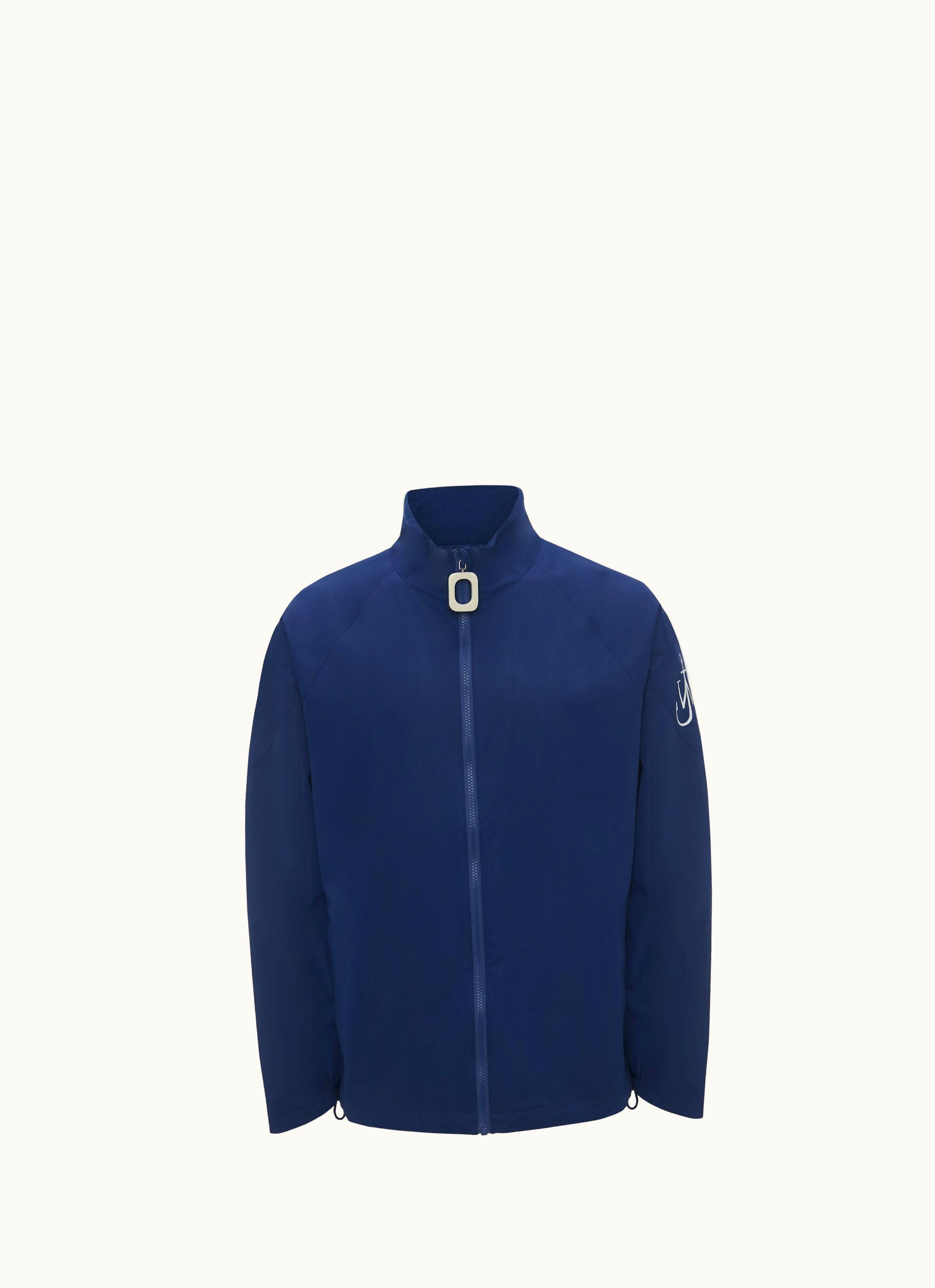 JW Anderson JW Anderson Geometric Zip Front Track Jacket in Airforce Blue