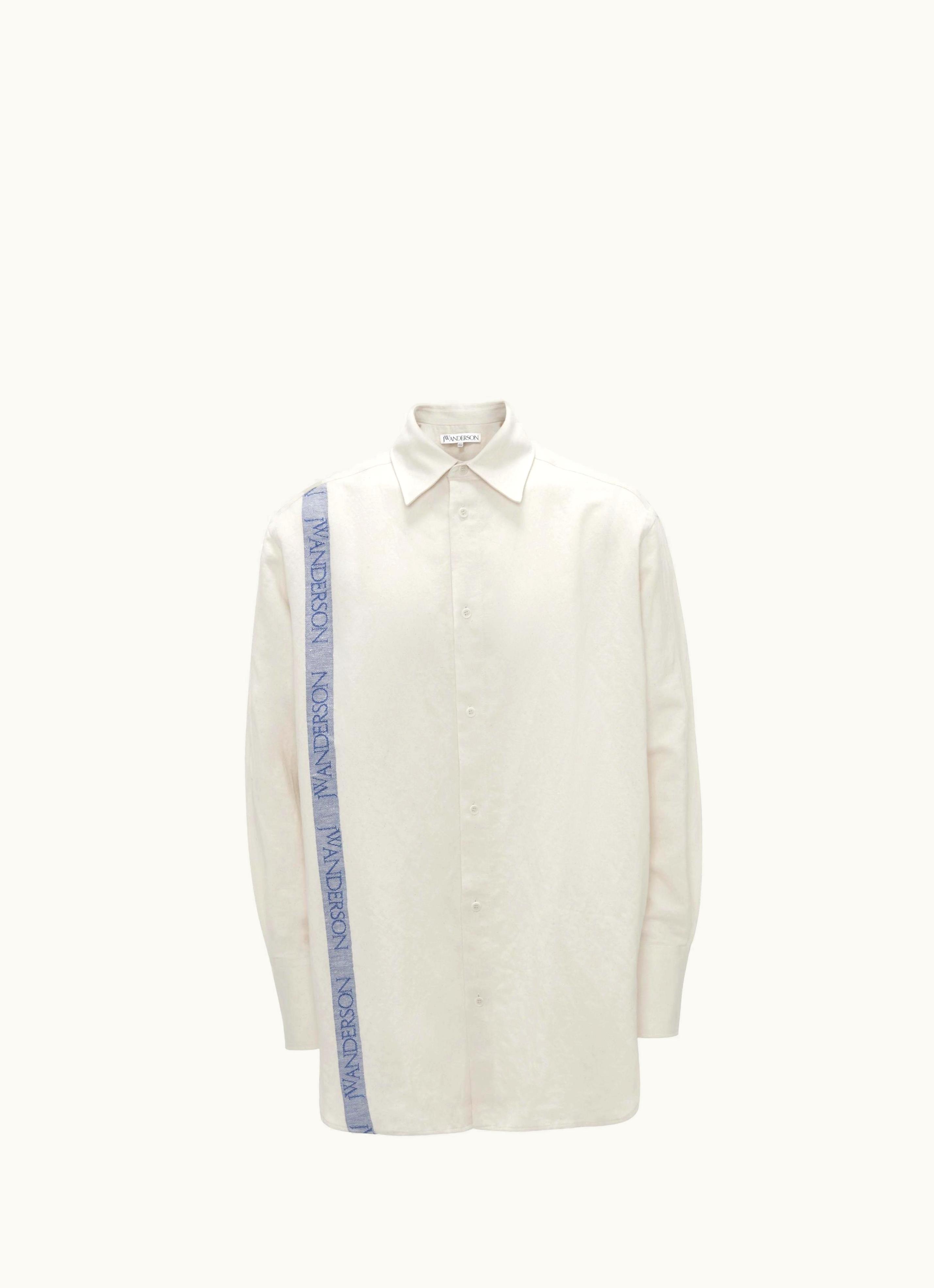 JW Anderson JW Anderson Tea Towel Oversized Shirt In White
