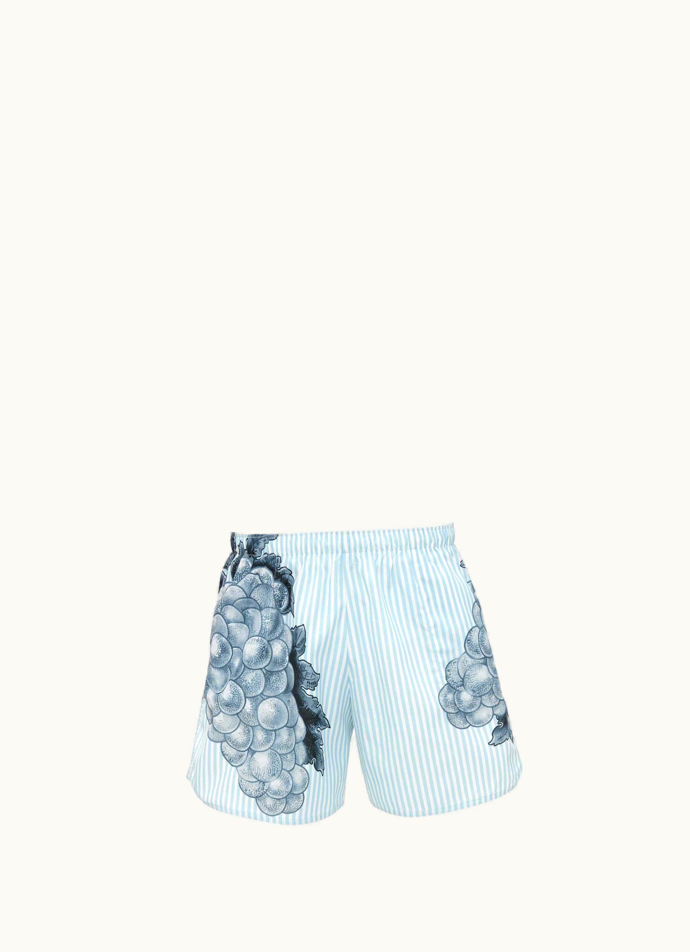 JW Anderson JW Anderson Swim Shorts With Grape Motif In Blue