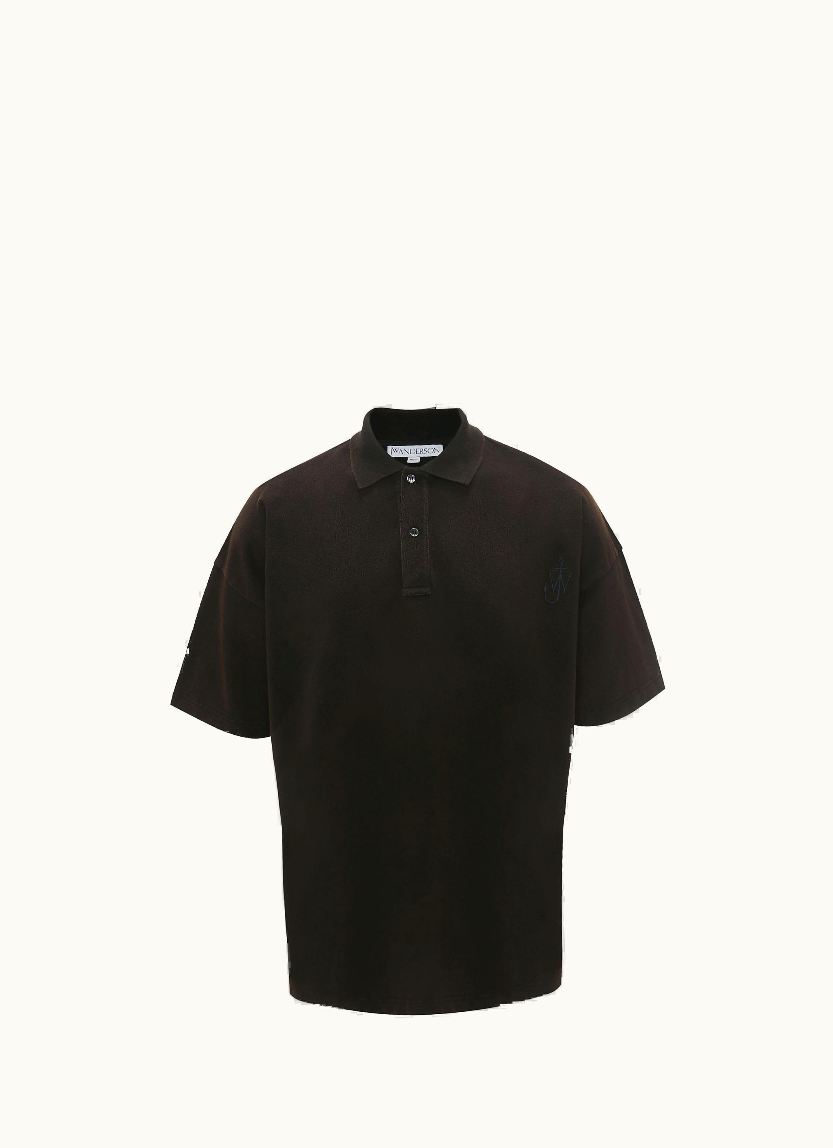 JW Anderson JW Anderson Polo Shirt With Logo Embroidery In Brown