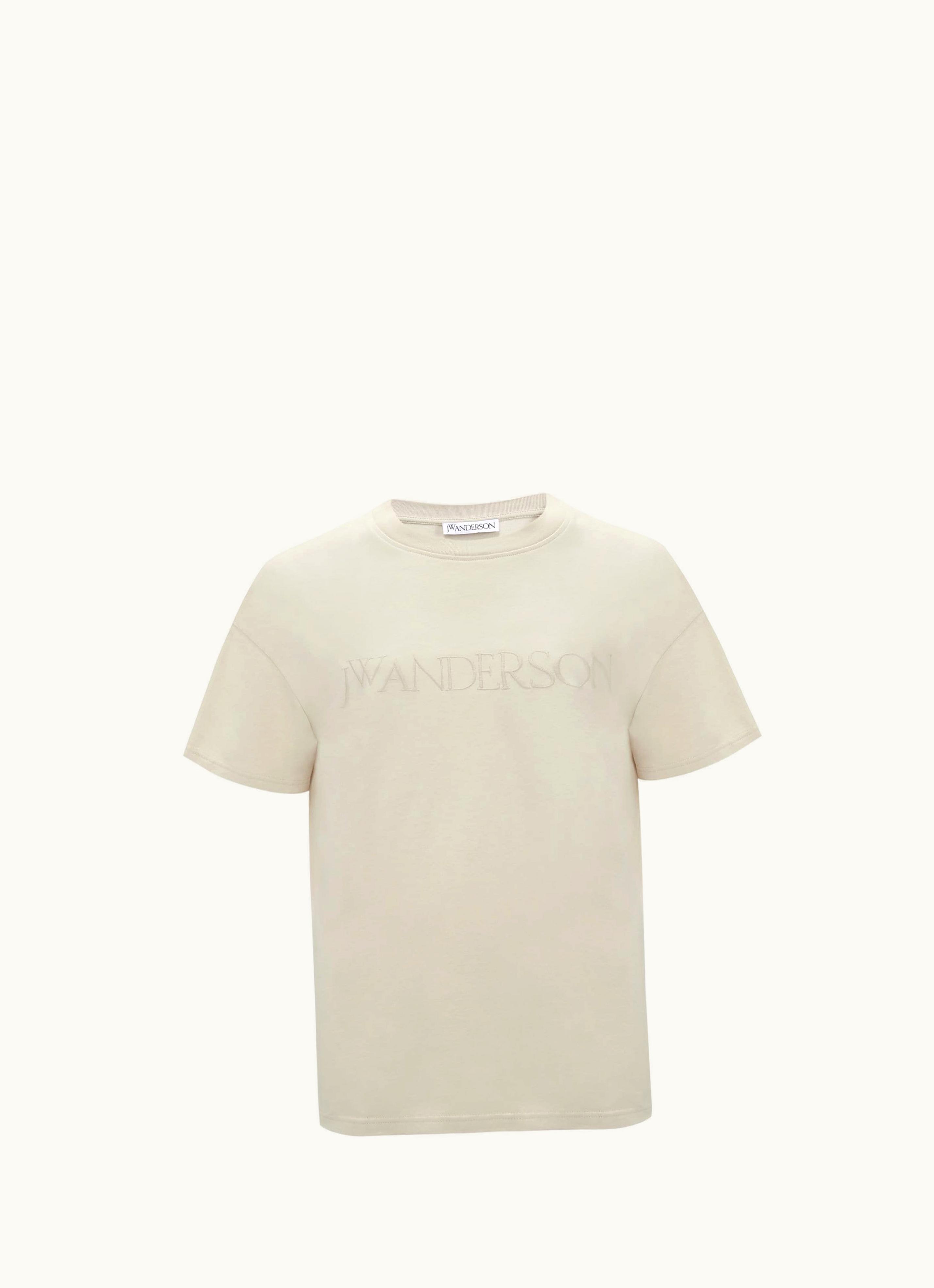 JW Anderson JW Anderson T-SHIRT With Logo Embroidery In Beige