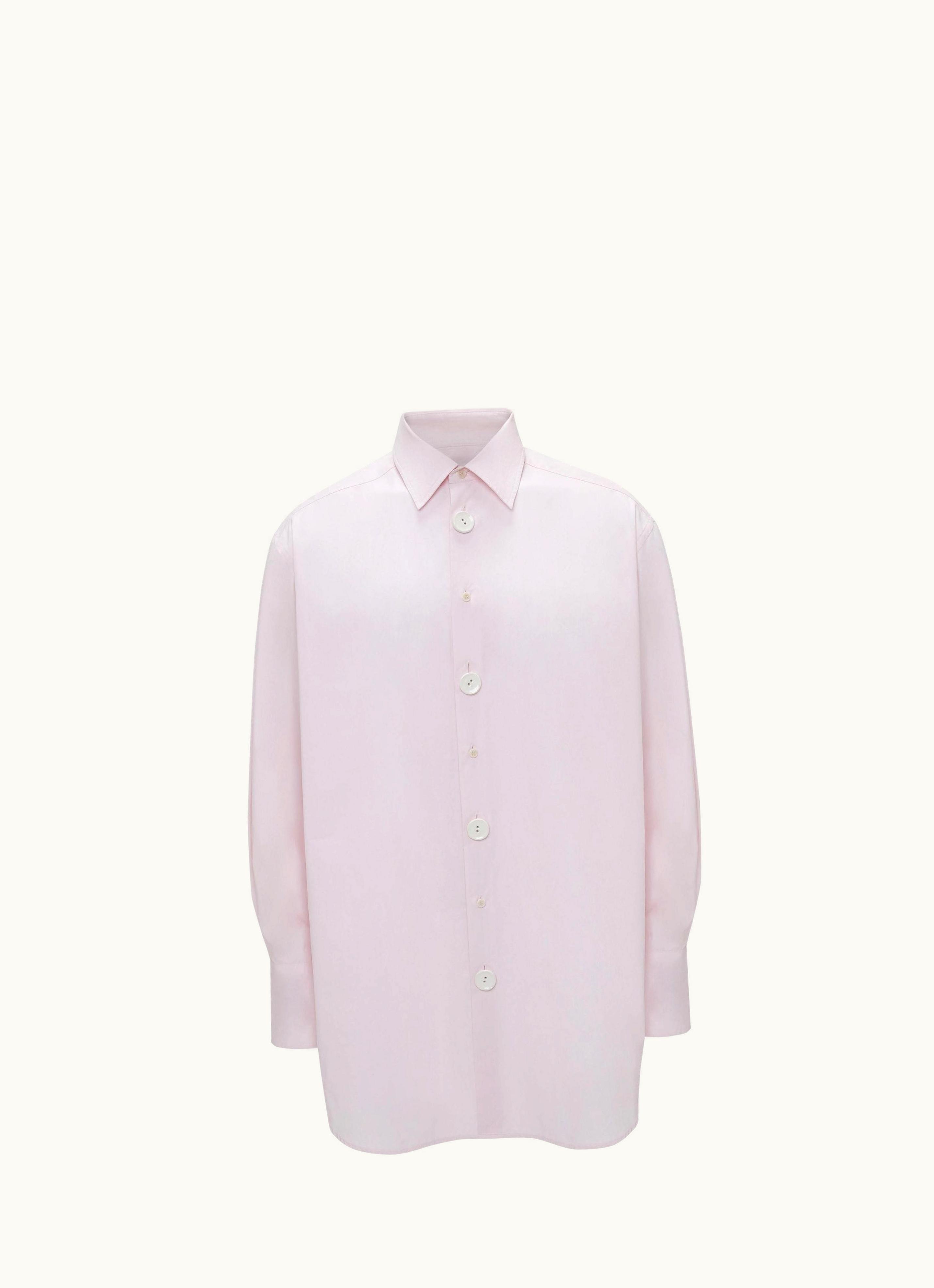 JW Anderson JW Anderson Oversized Shirt In Pink Luxury Cotton Shirt