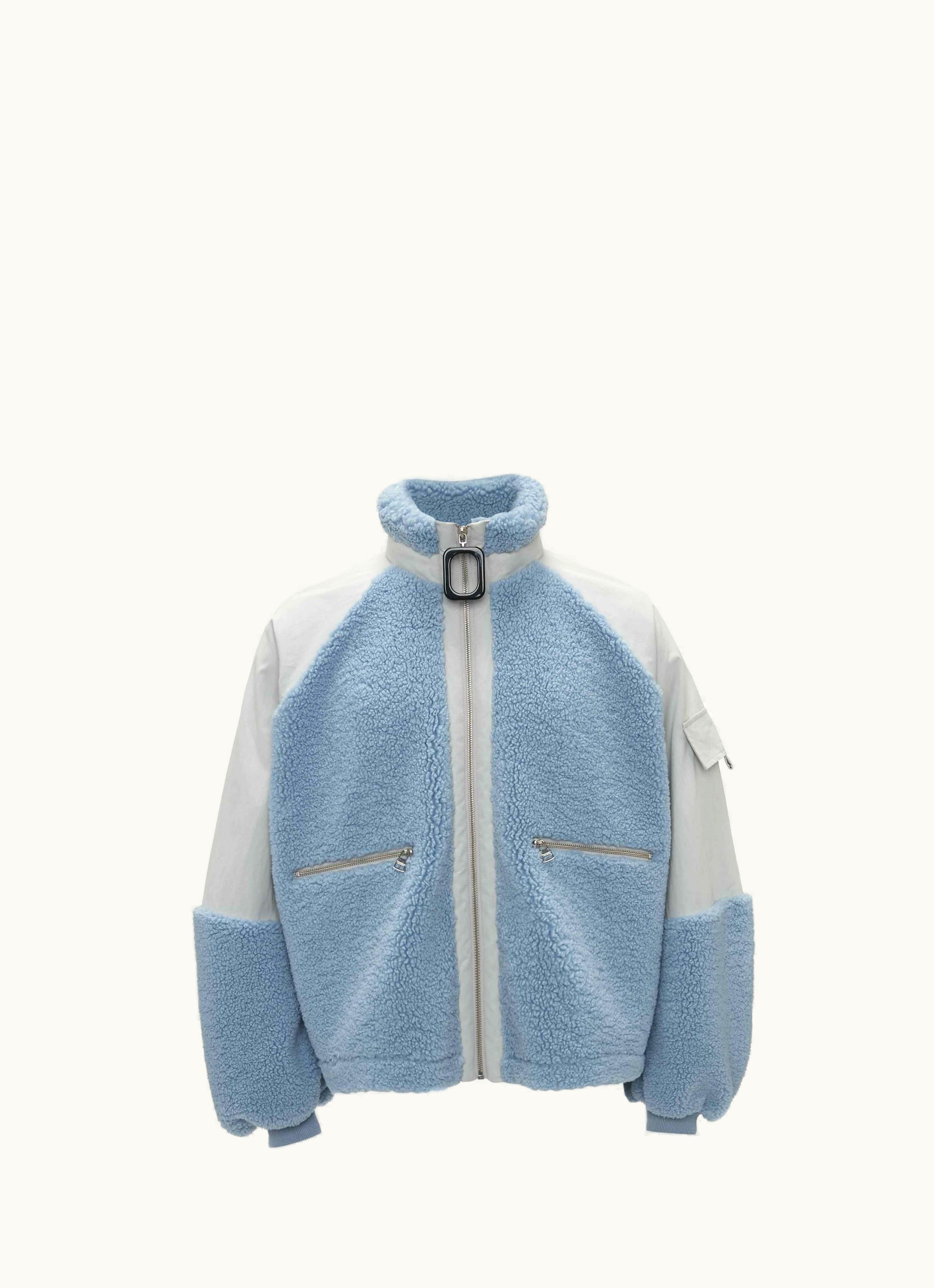 JW Anderson JW Anderson Oversized Fleece Track Top In Blue