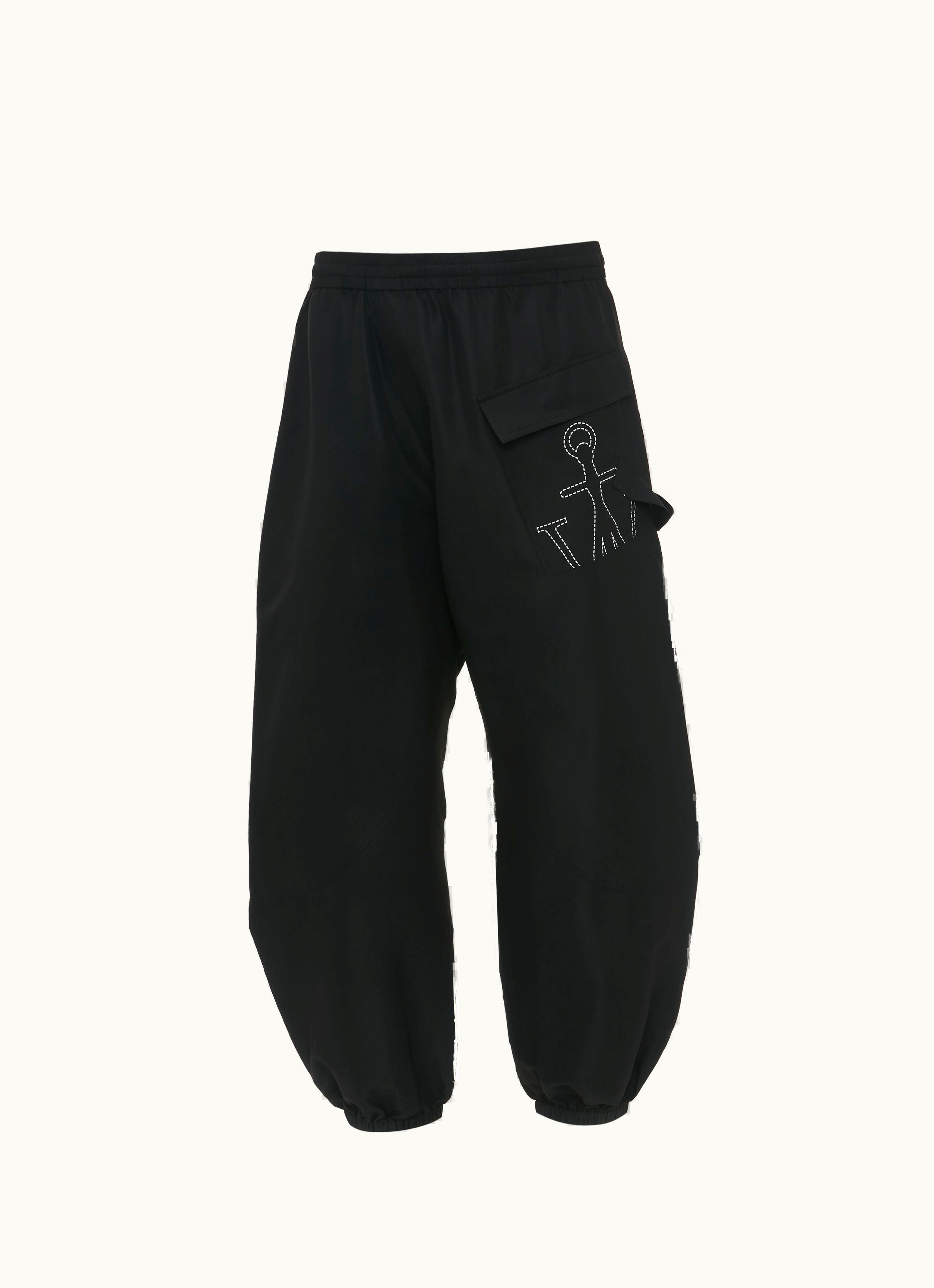 JW Anderson JW Anderson Twisted Anchor Profile Joggers in Black