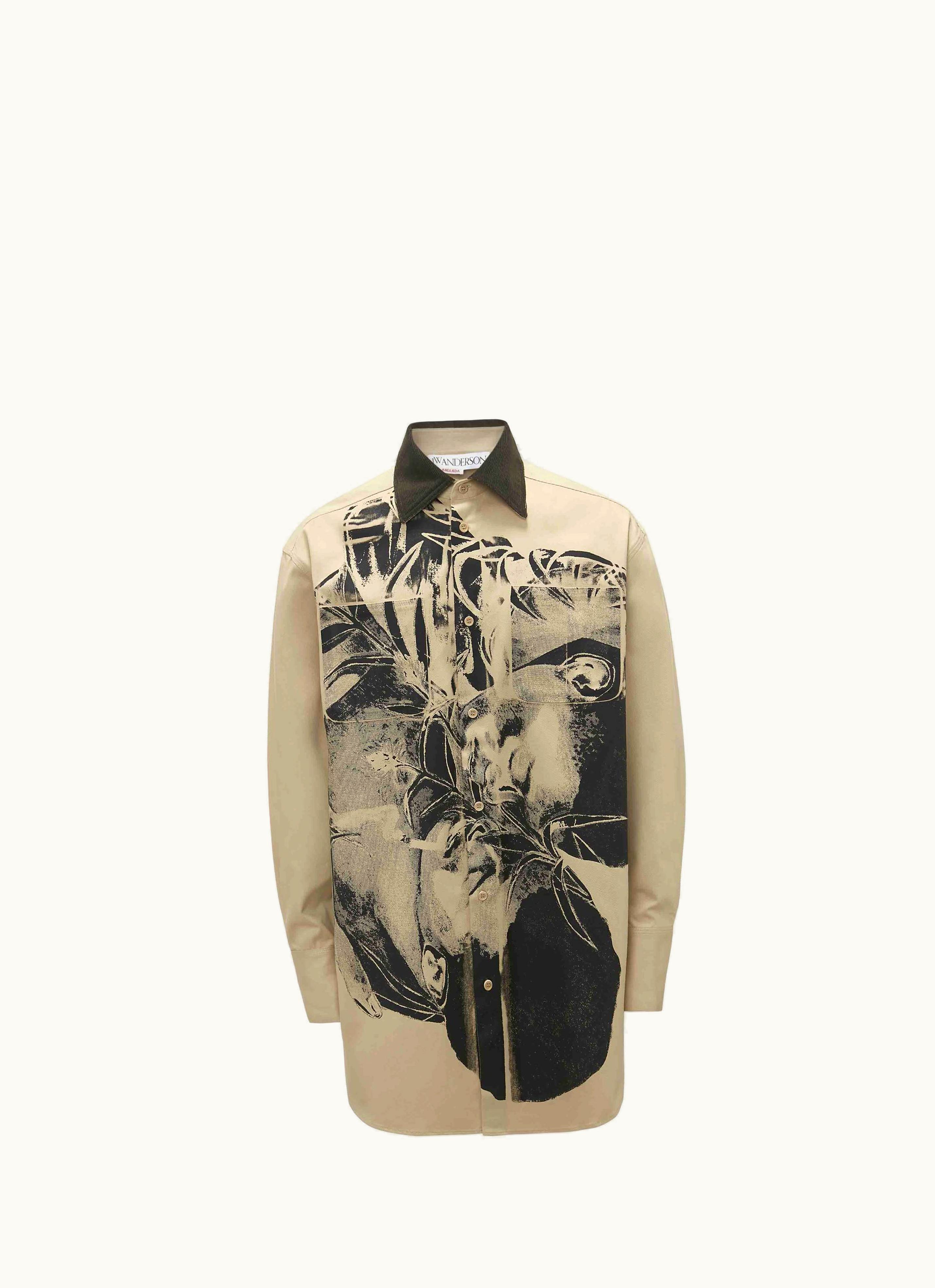 JW Anderson JW Anderson Long Sleeve Shirt - Pol Anglada Artwork In Neutrals