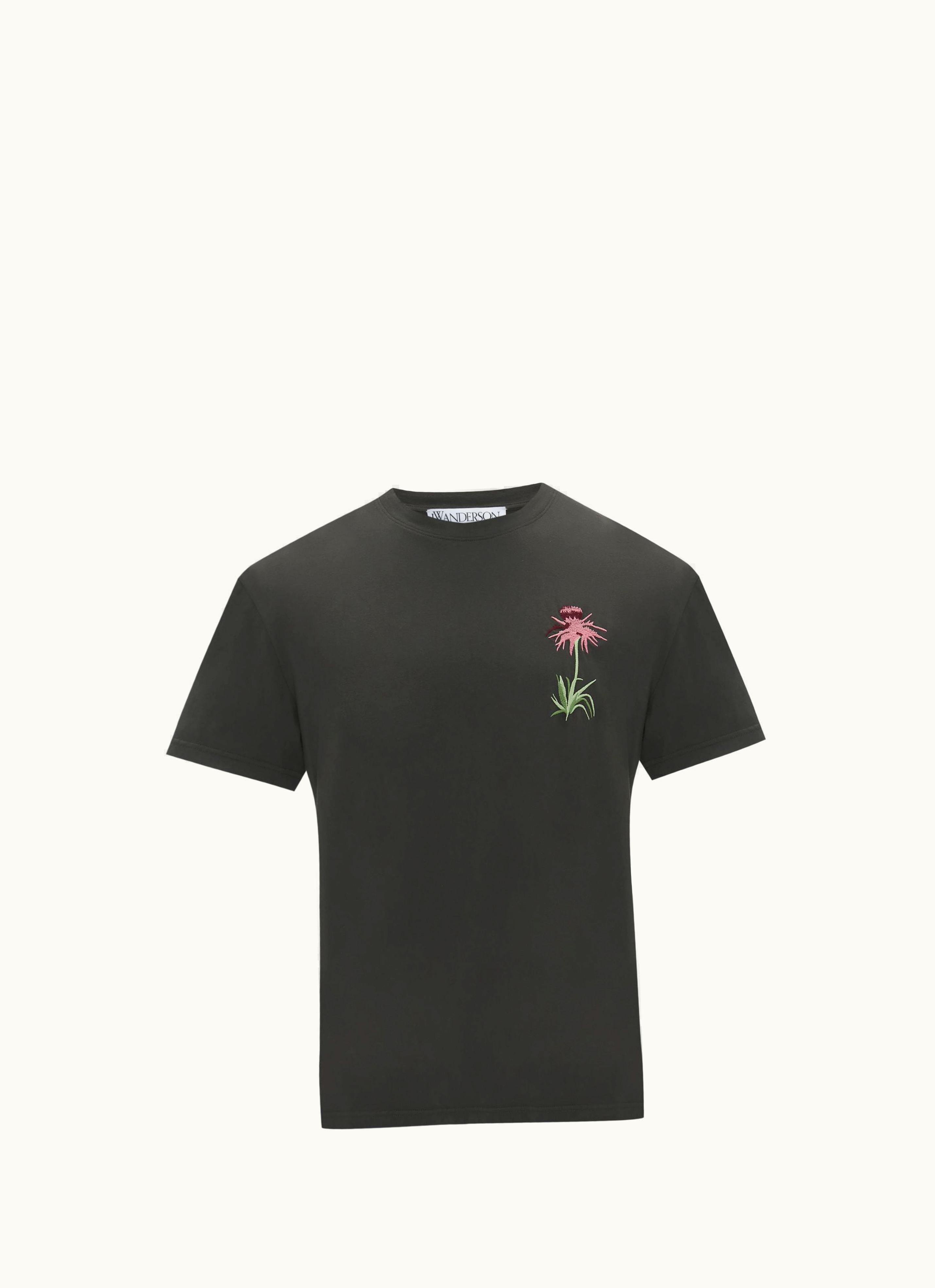 JW Anderson JW Anderson Embroidered T-SHIRT - Pol Anglada Artwork In Grey