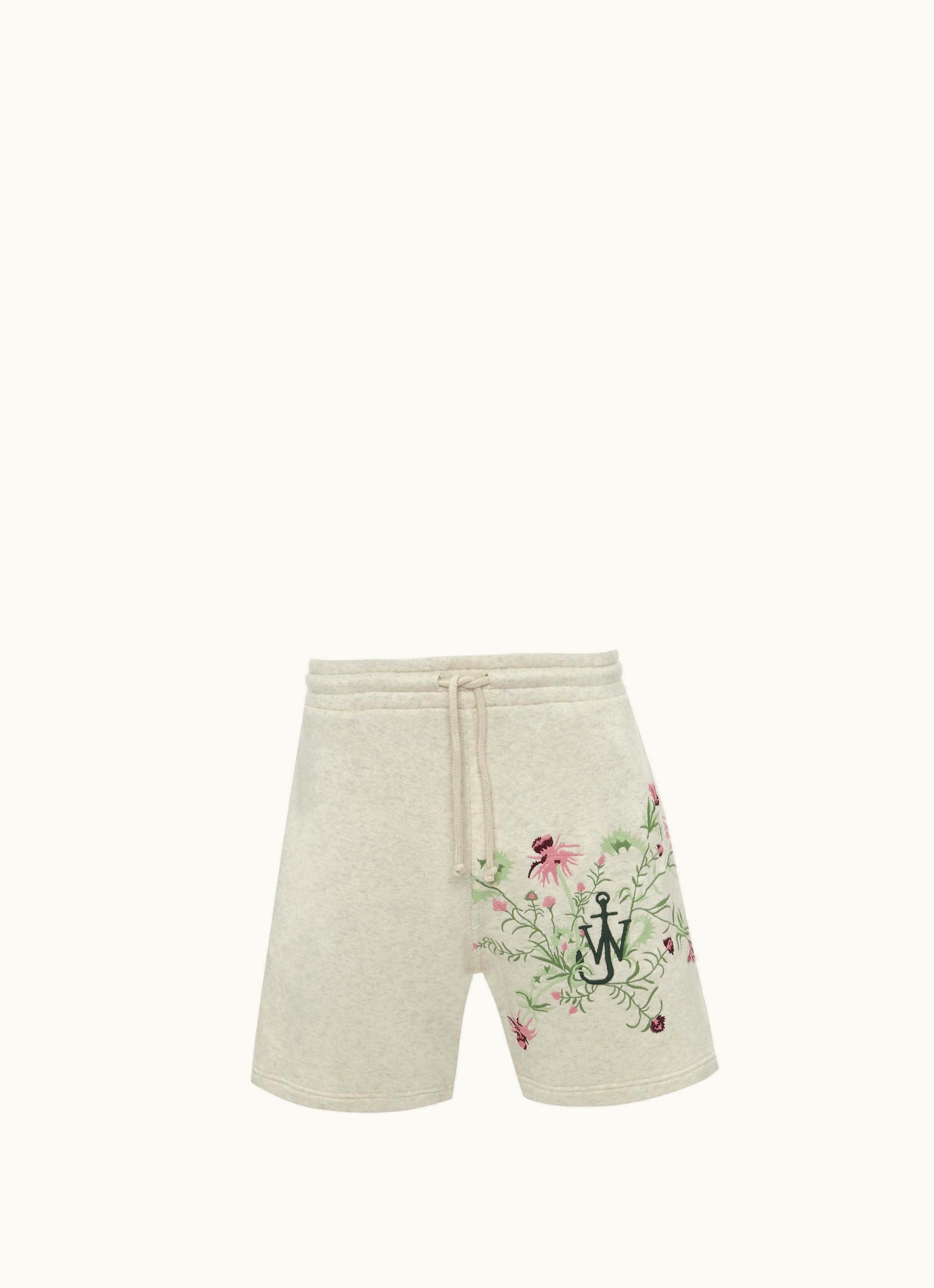 JW Anderson JW Anderson Embroidered Shorts - Pol Anglada Artwork In Neutrals