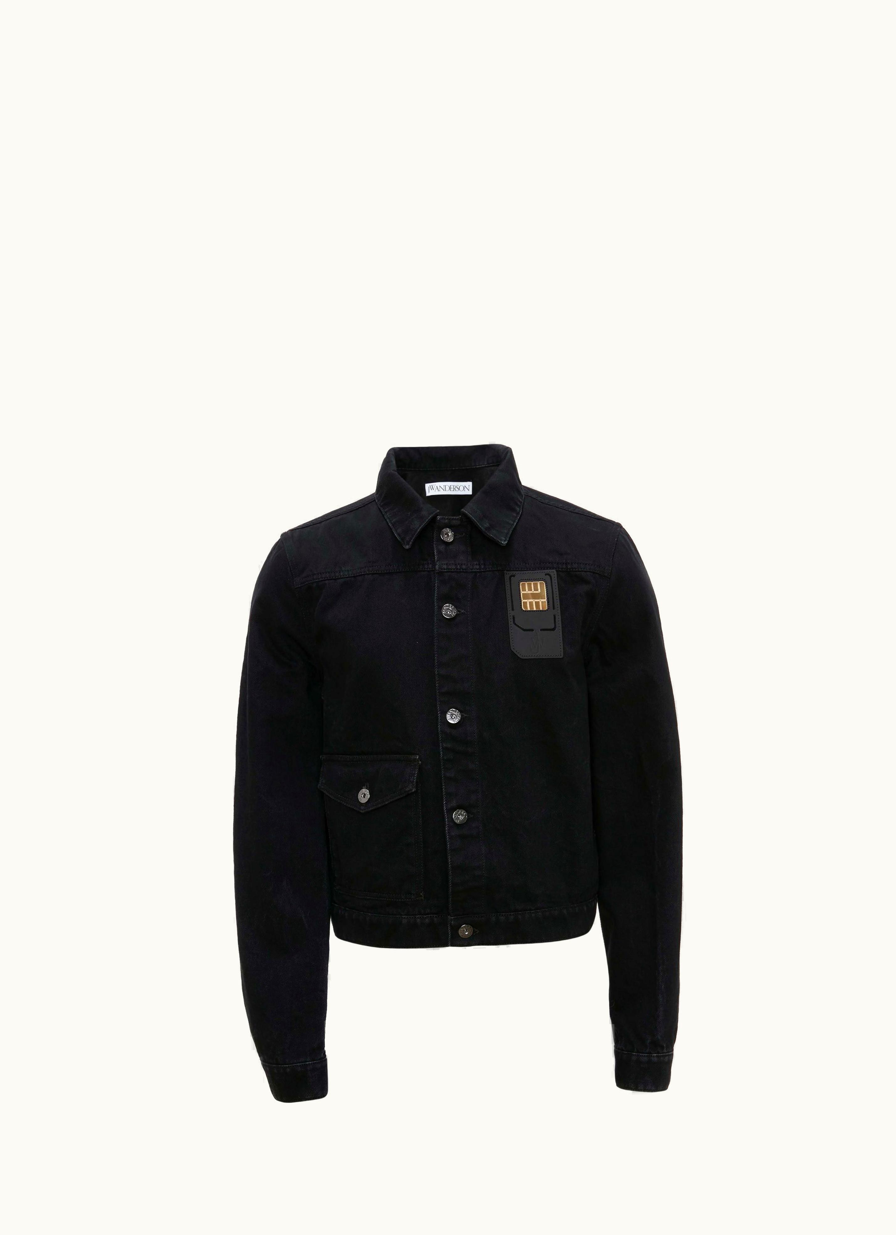 JW Anderson JW Anderson Sim Card Trucker Jacket In Black