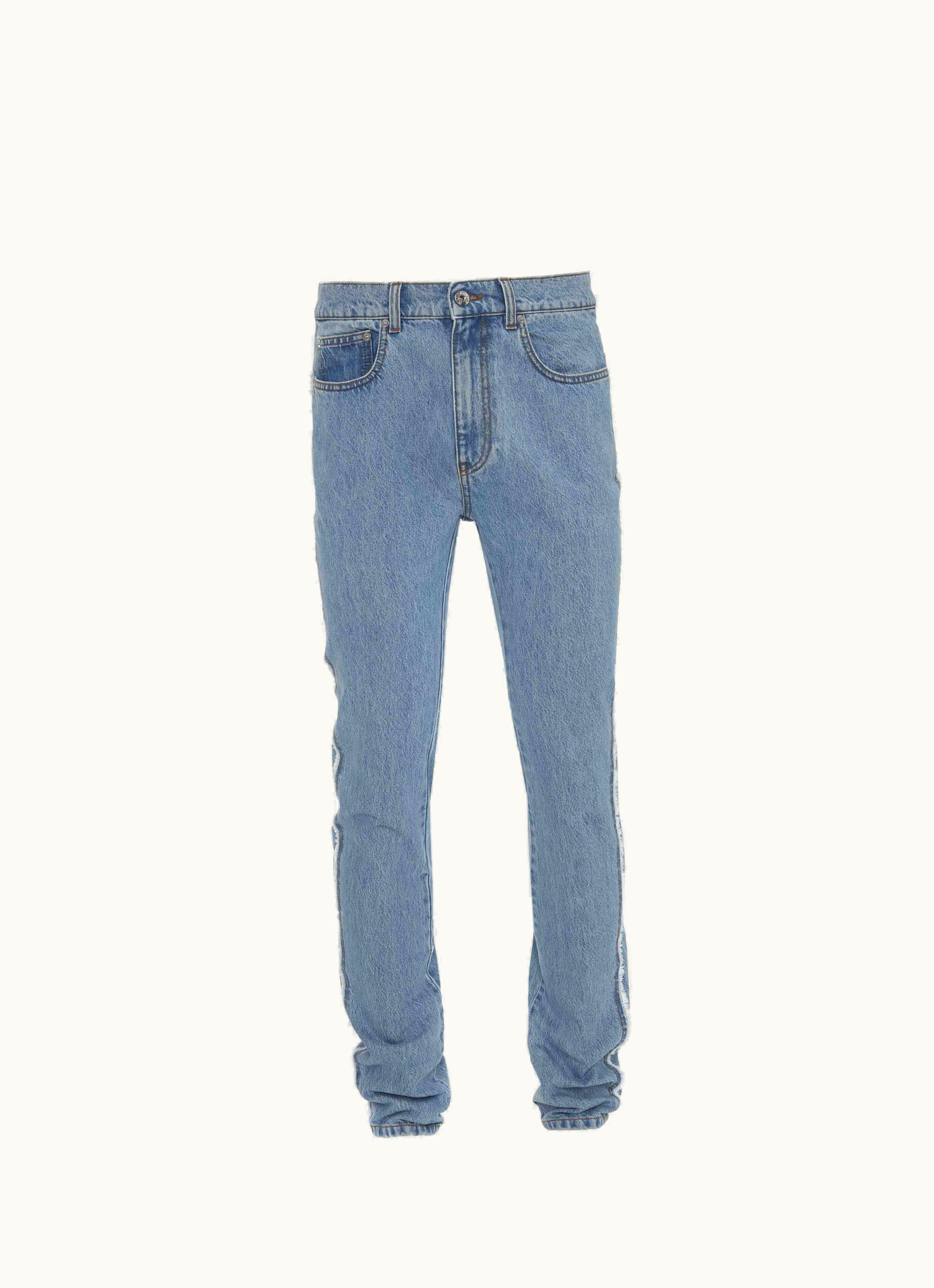 JW Anderson JW Anderson Twisted Slim Fit Jeans In Blue