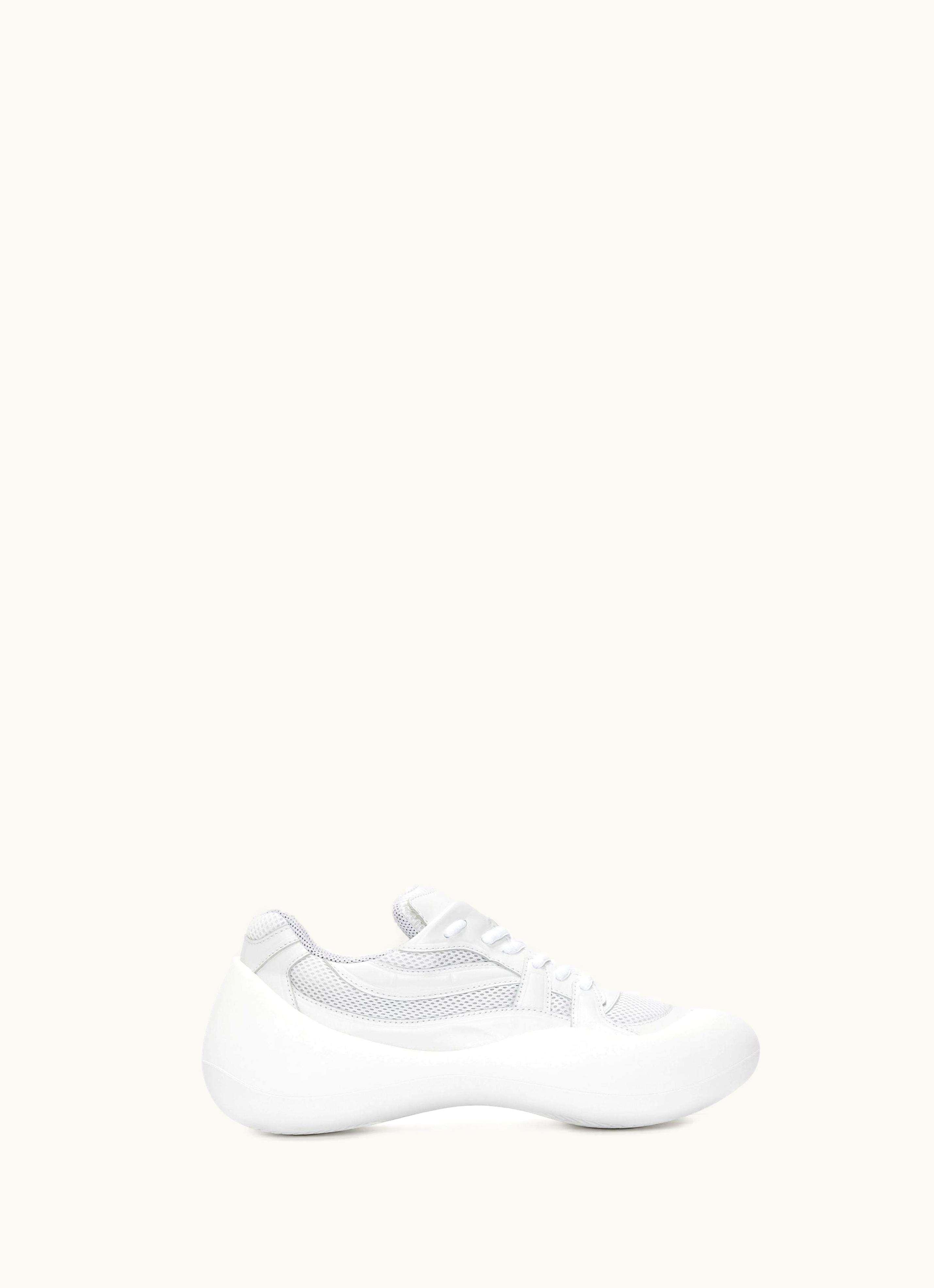 JW Anderson JW Anderson BUMPER-HIKE Low Top Sneakers in White Full Grain Calf Leather