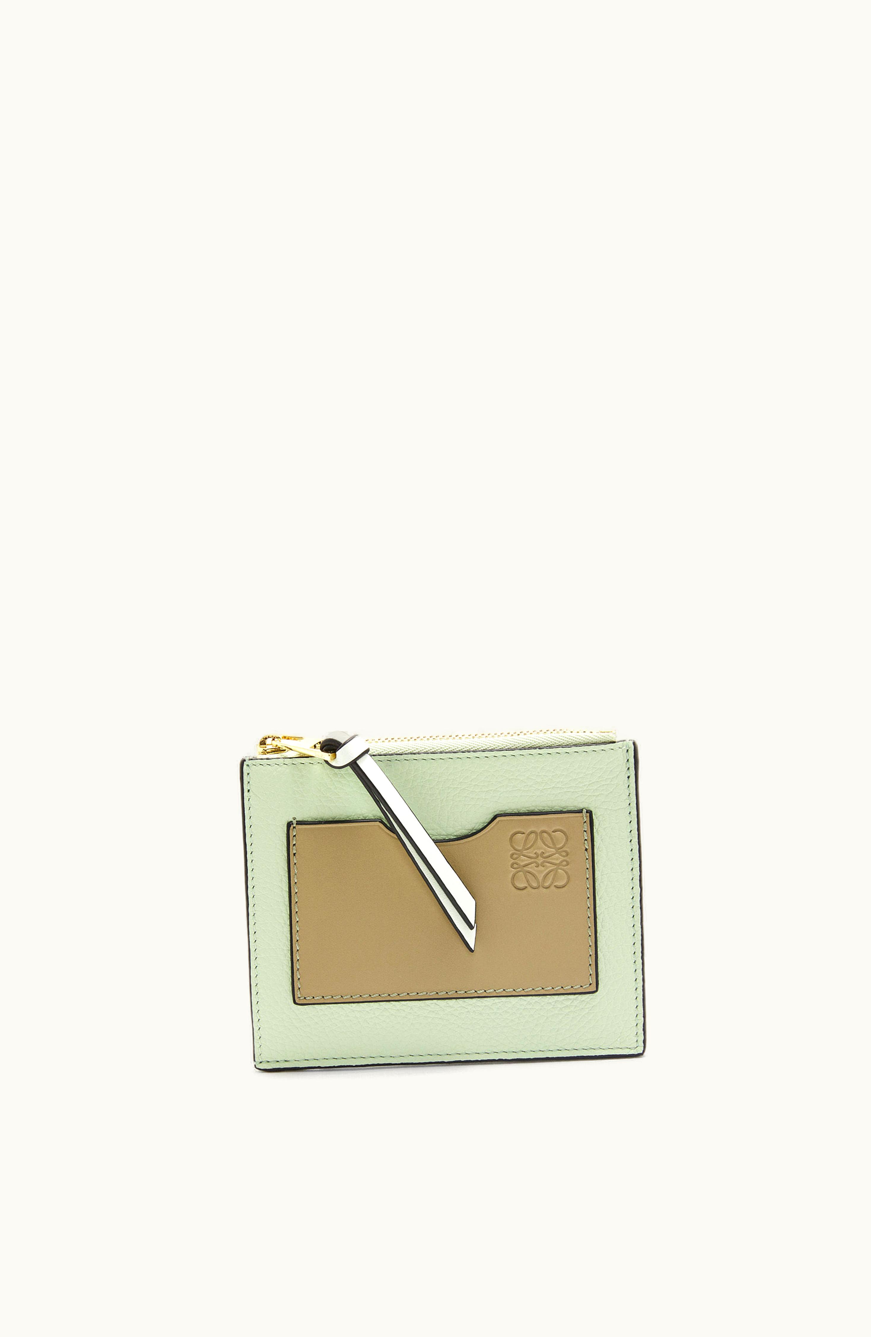 Loewe Loewe Large Coin Cardholder In Soft Grained Calfskin Spring Jade / Clay Green