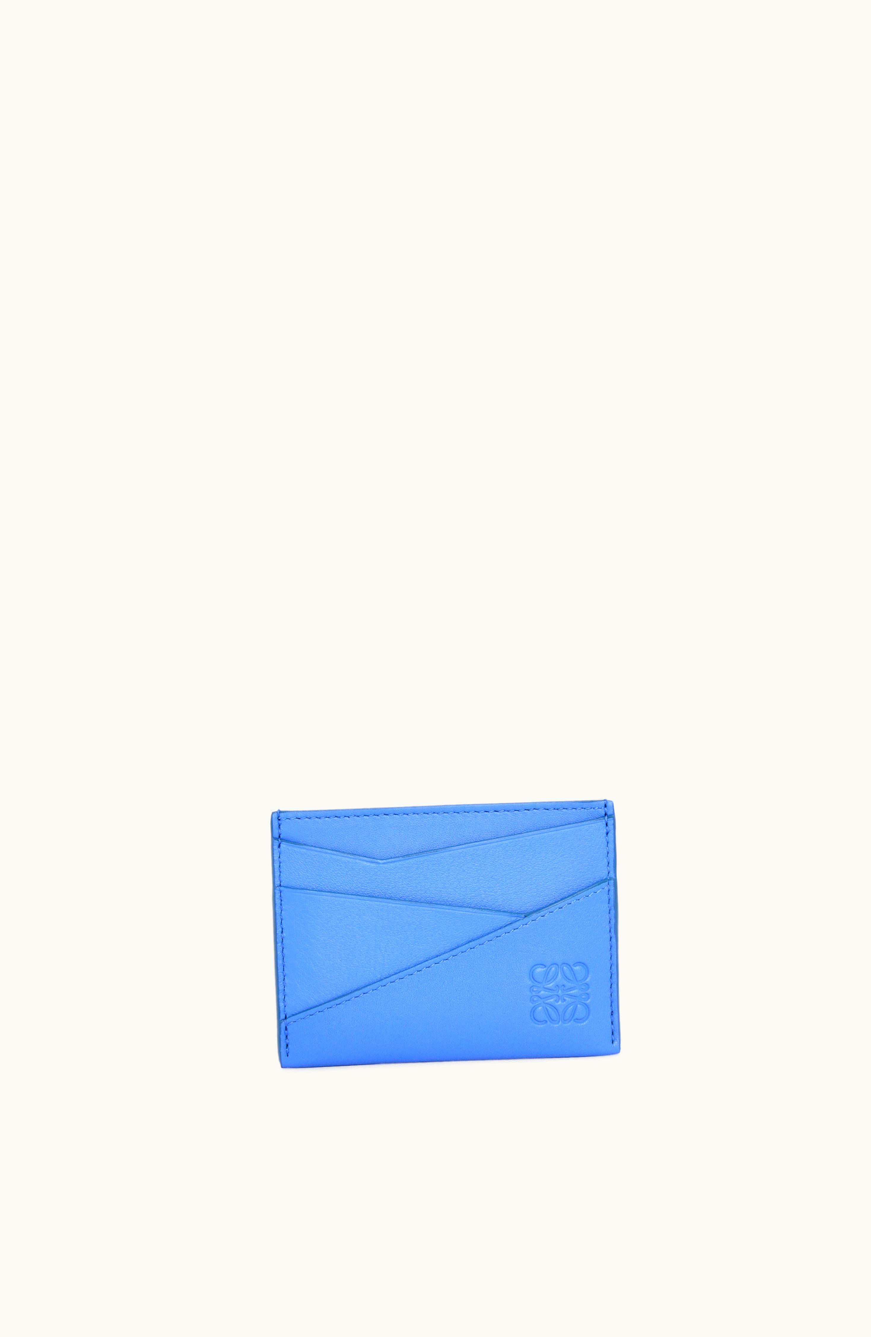 Loewe Loewe Puzzle Plain Cardholder In Classic Calfskin Seaside Blue