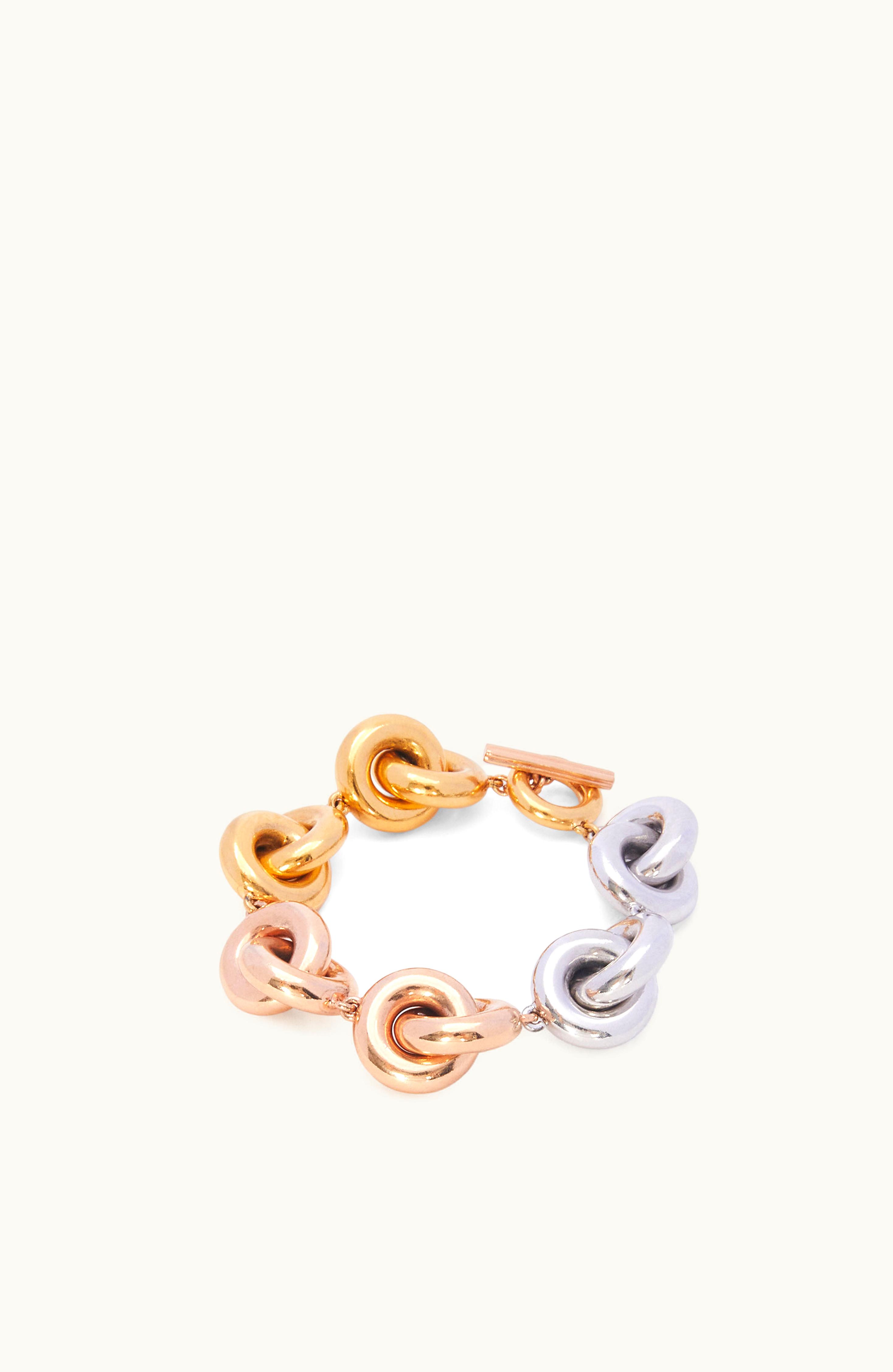 Loewe Loewe Donut Link Bracelet In Sterling Silver Silver / Gold / Rose Gold