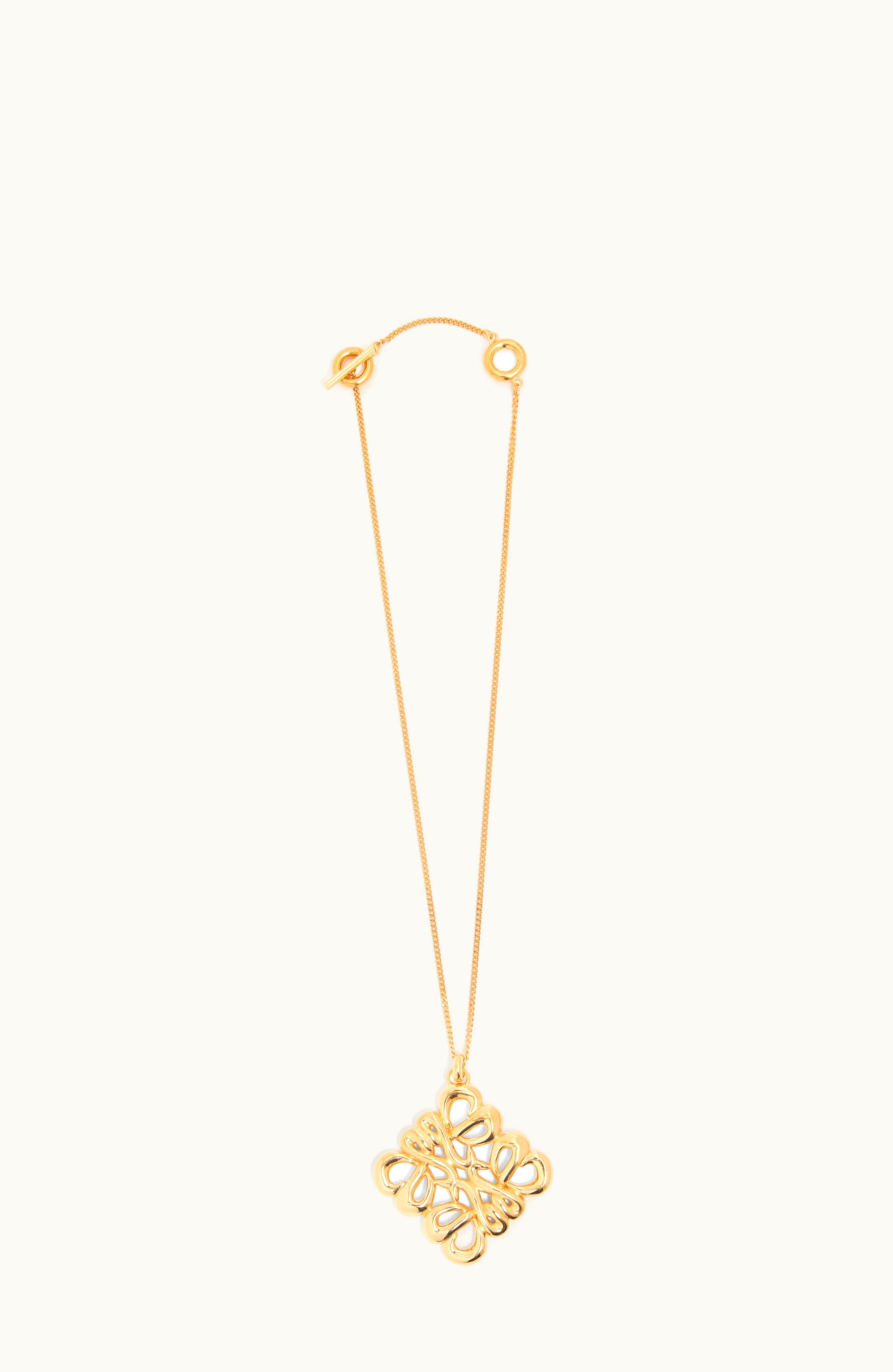 Loewe Loewe Large Pendant Necklace In Sterling Silver Gold