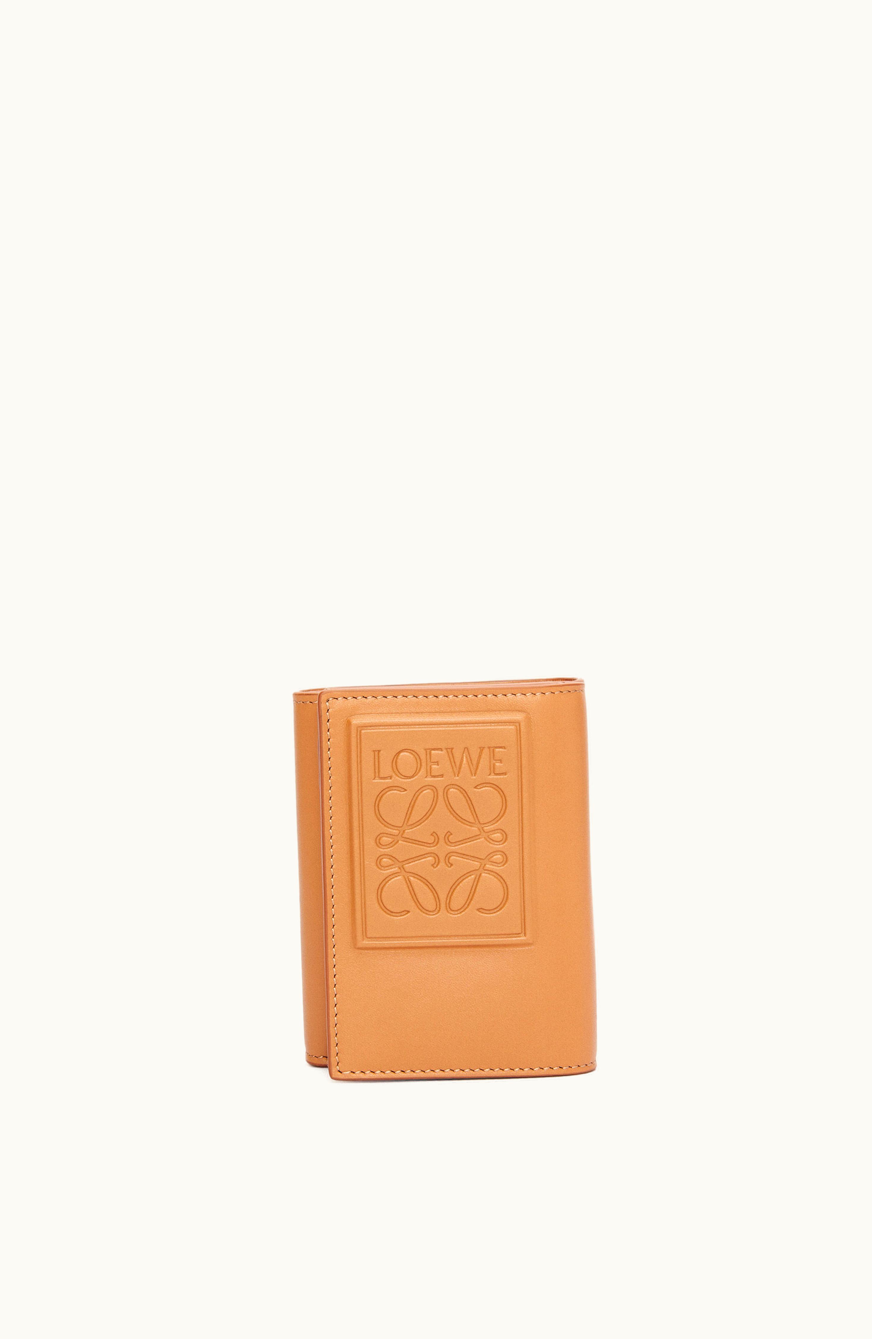 Loewe Loewe Trifold Wallet In Satin Calfskin Warm Desert