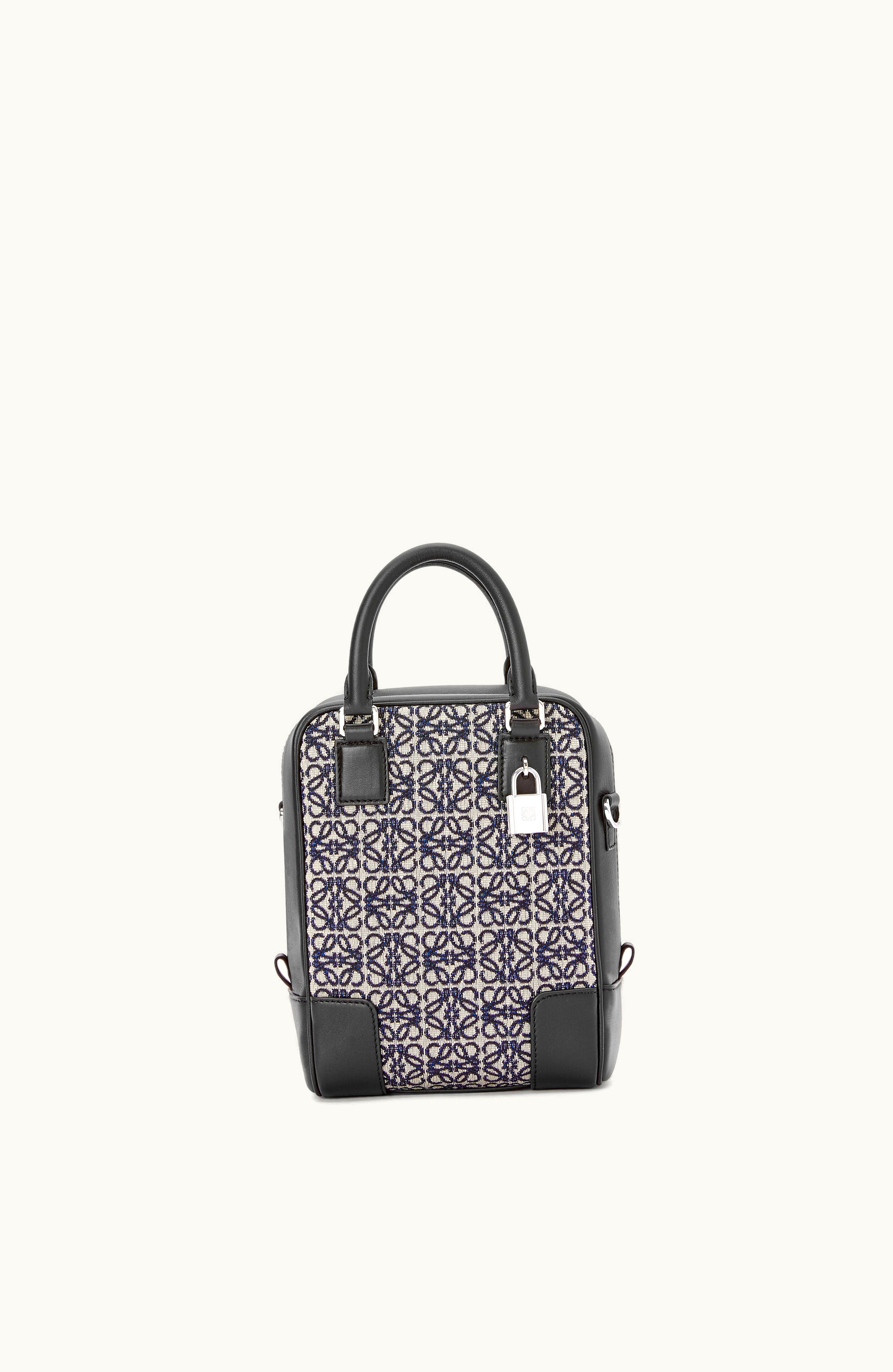 Loewe Loewe Amazona 15 In Anagram Jacquard And Calfskin Navy / Black