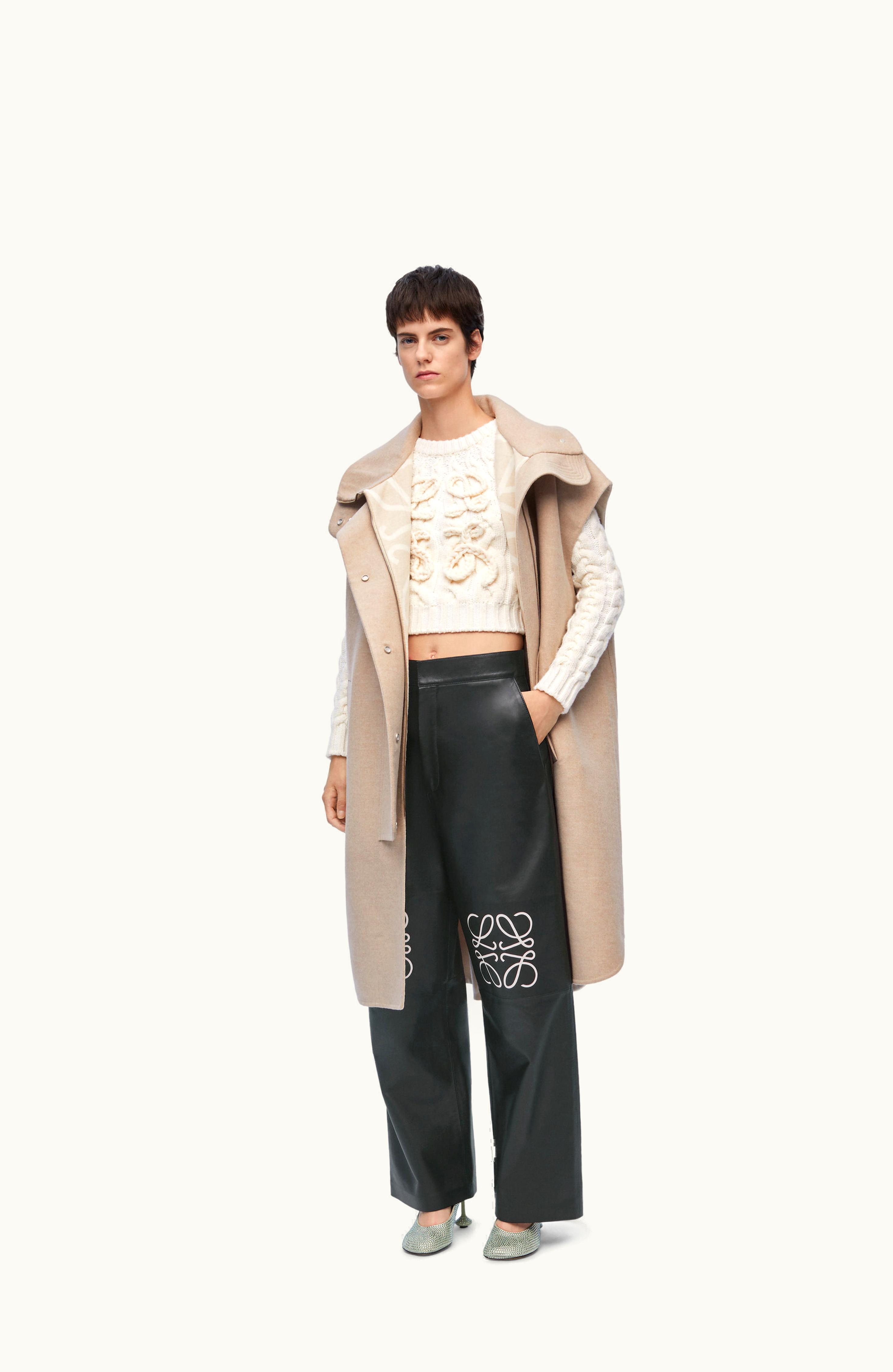 Loewe Loewe Anagram Baggy Trousers In Nappa Lambskin Black