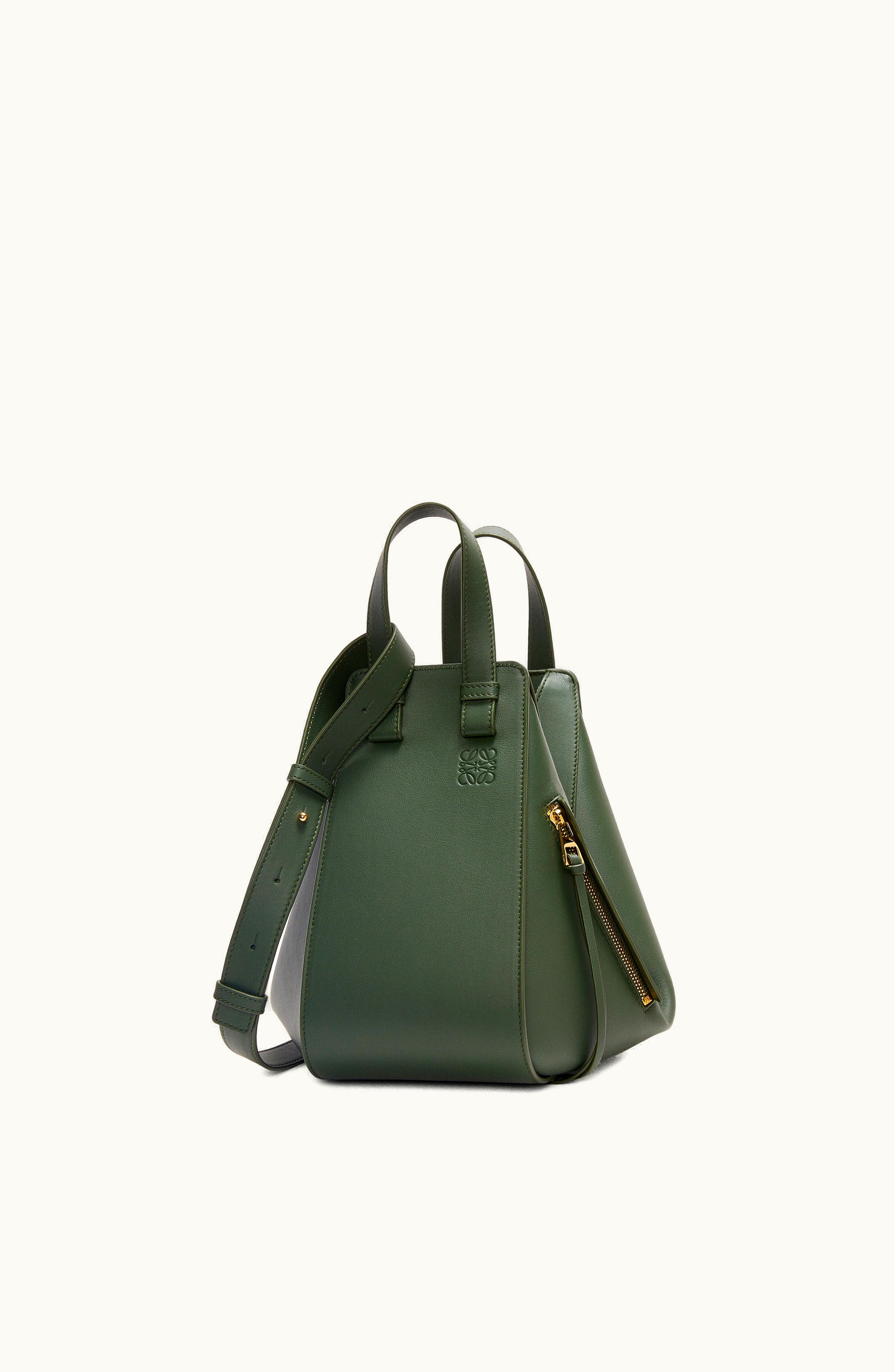 Loewe Loewe Small Hammock Bag In Classic Calfskin Bottle Green