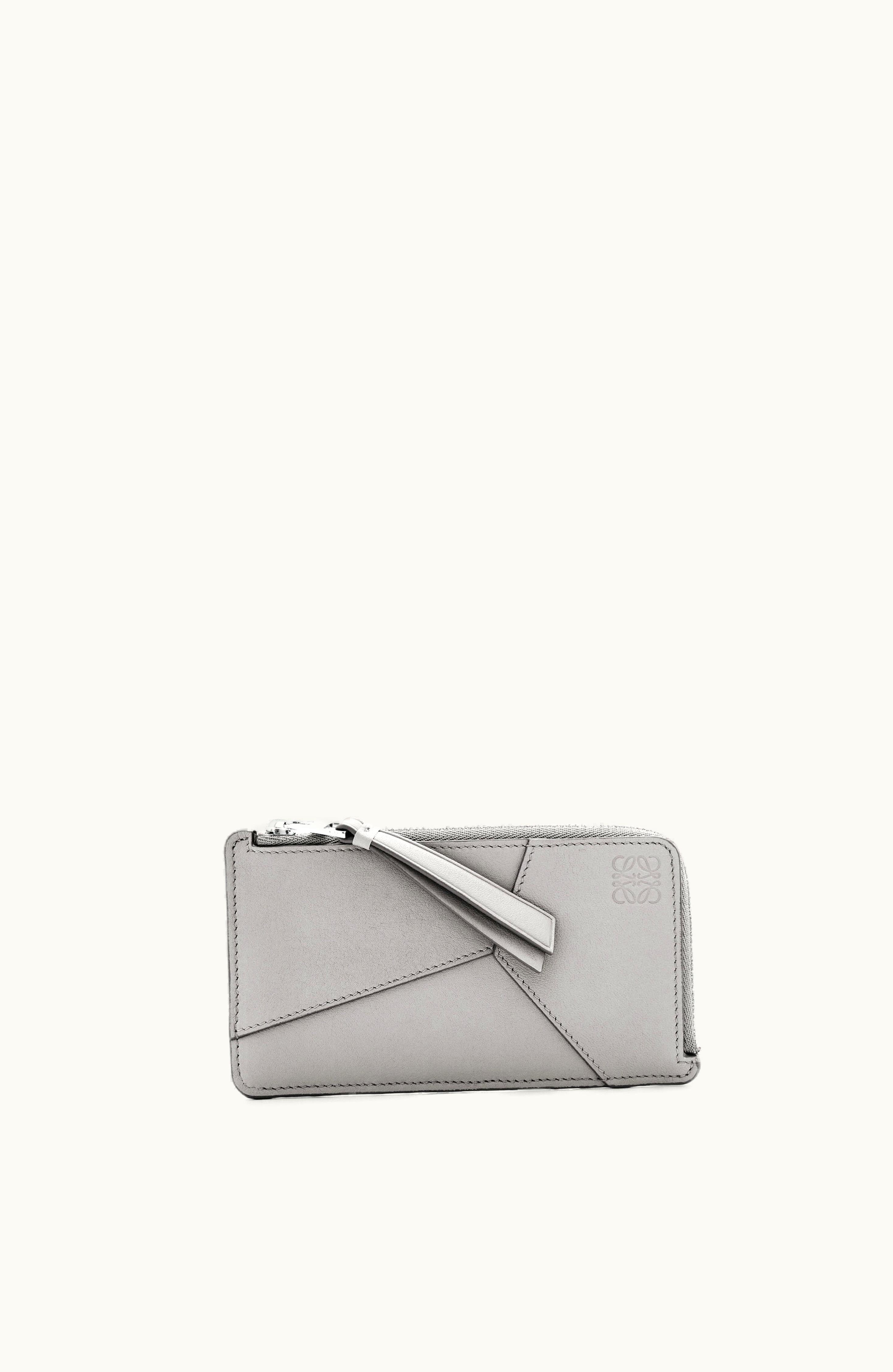 Loewe Loewe Puzzle Long Coin Cardholder In Classic Calfskin Asphalt Grey