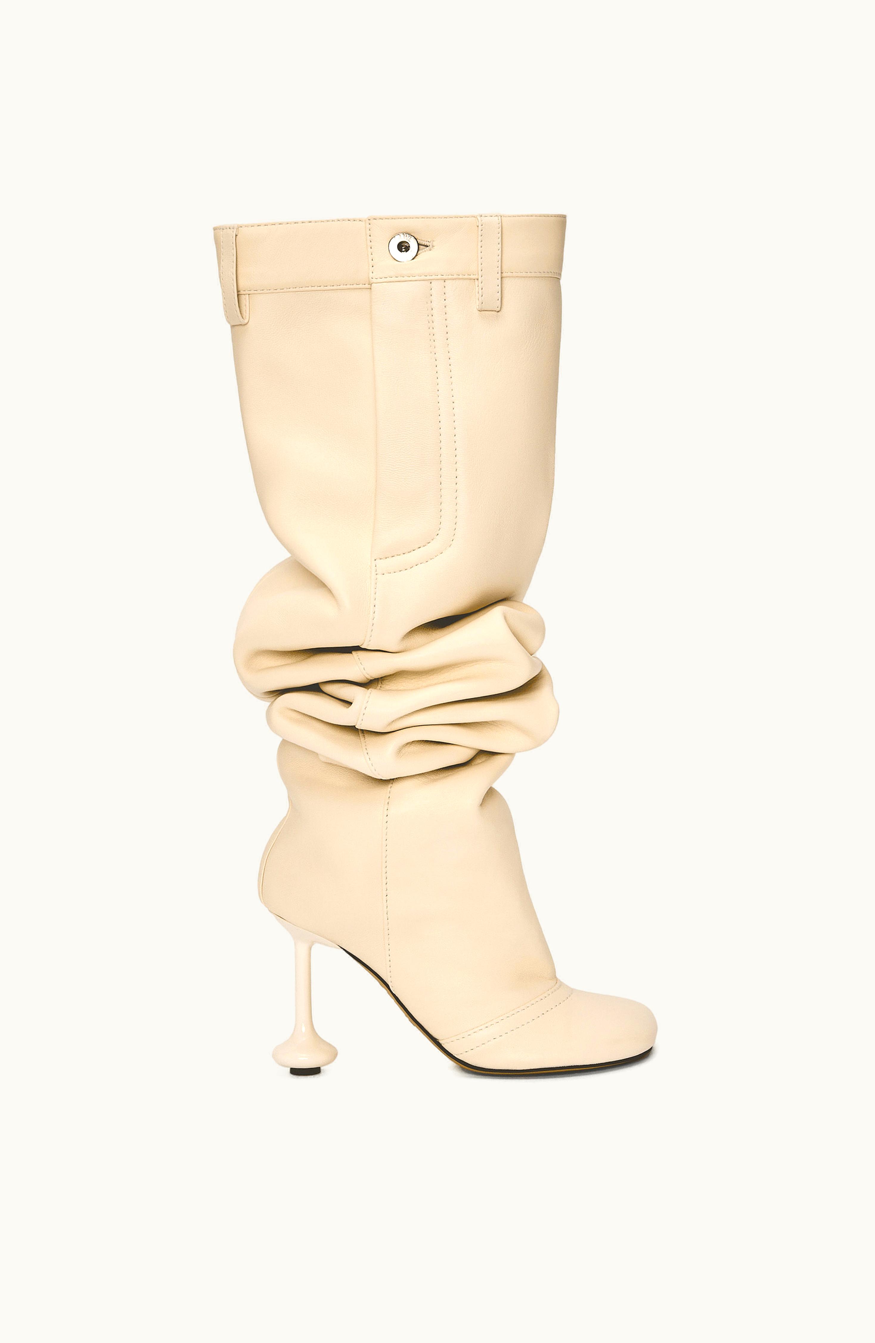 Loewe Loewe Toy Over The Knee Boot In Nappa Lambskin Oat Milk