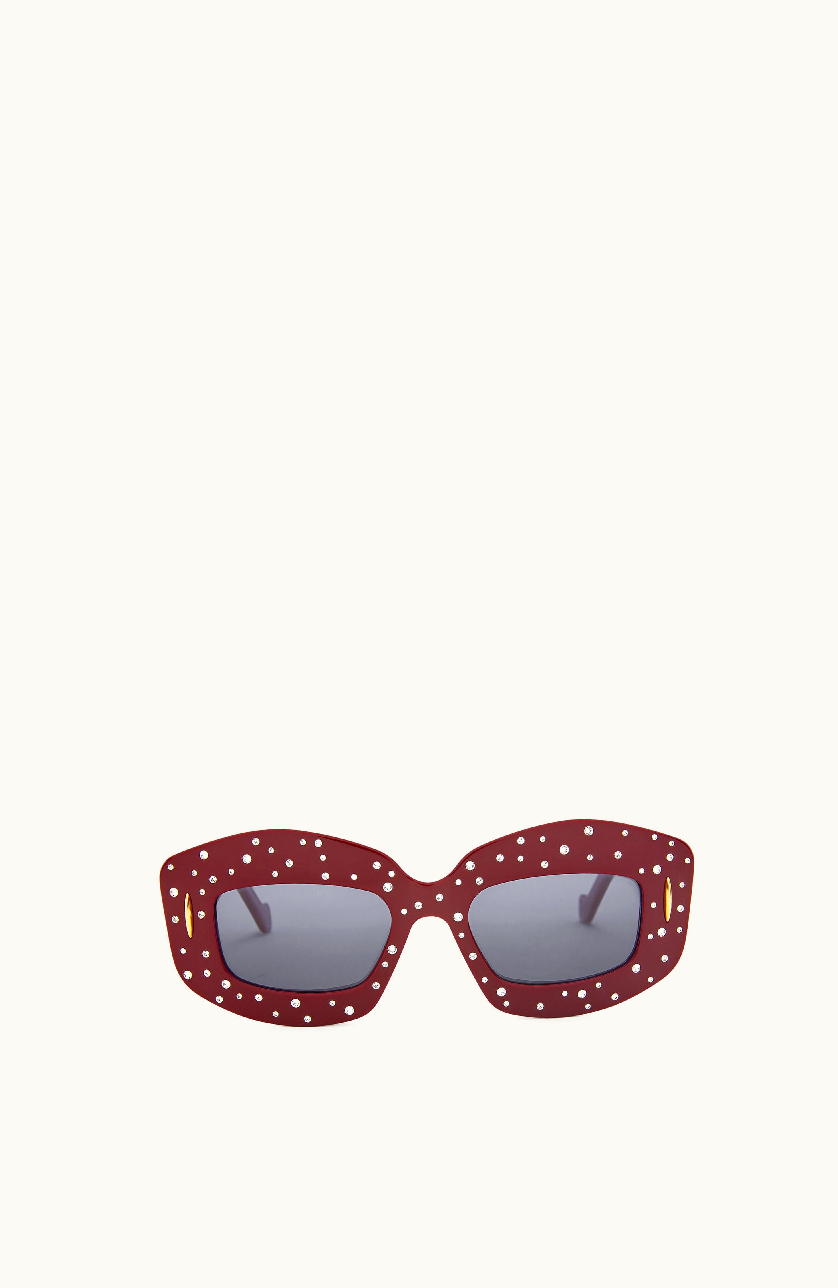 Loewe Loewe Smooth Pavé Screen Sunglasses In Acetate Burgundy