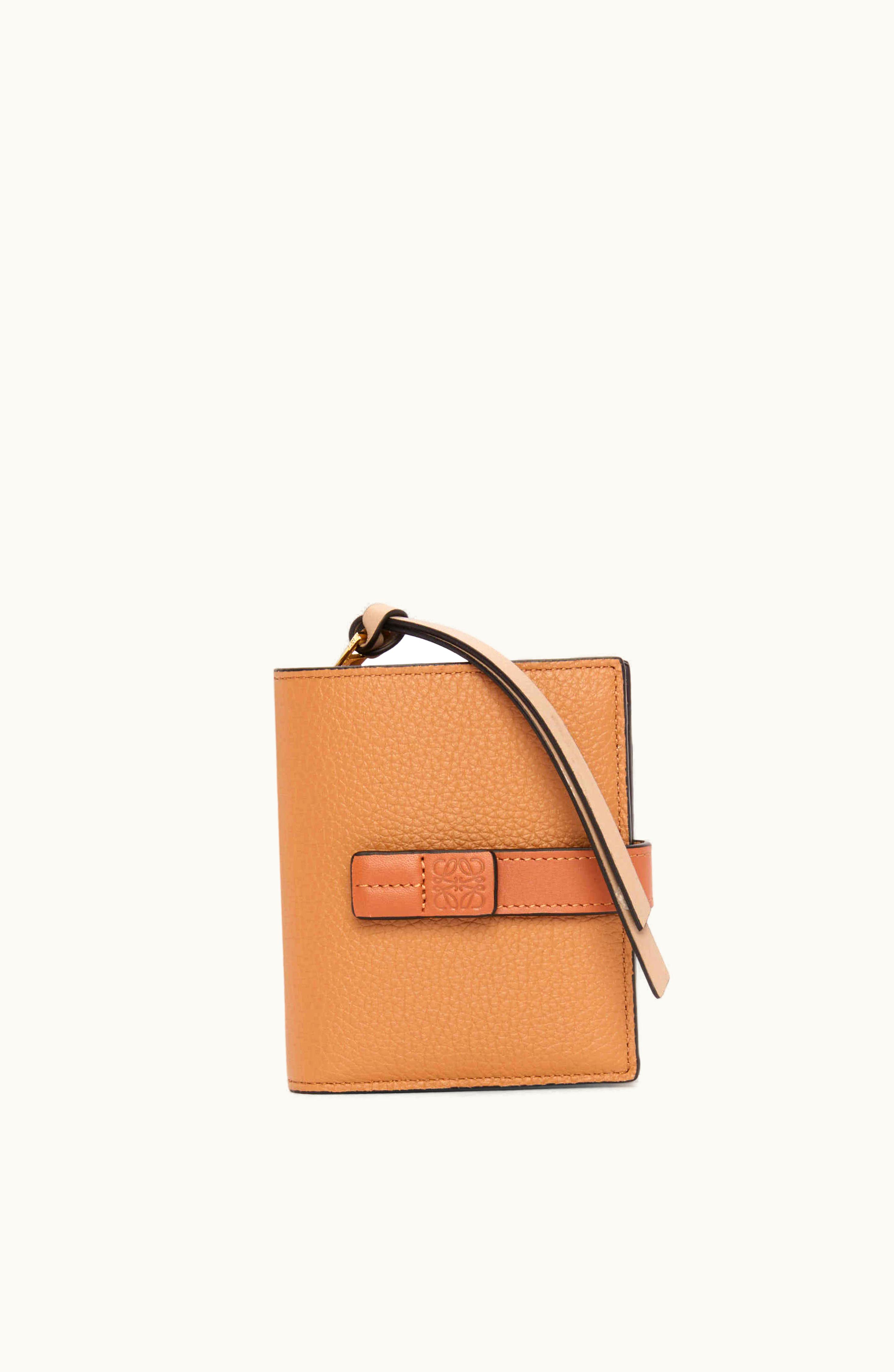 Loewe Loewe Compact Zip Wallet In Soft Grained Calfskin Toffee / Tan
