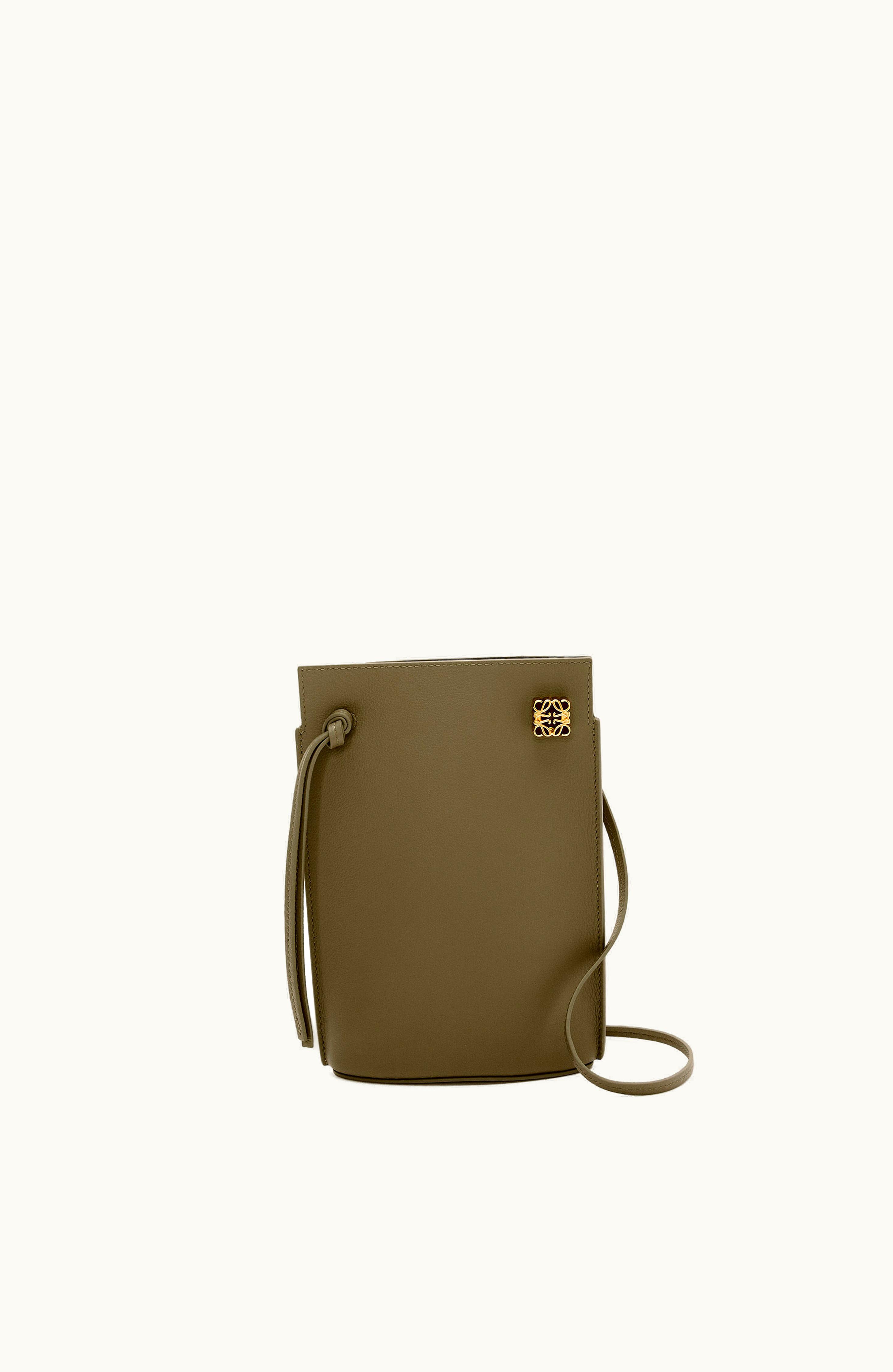 Loewe Loewe Dice Pocket In Classic Calfskin Dark Khaki Green