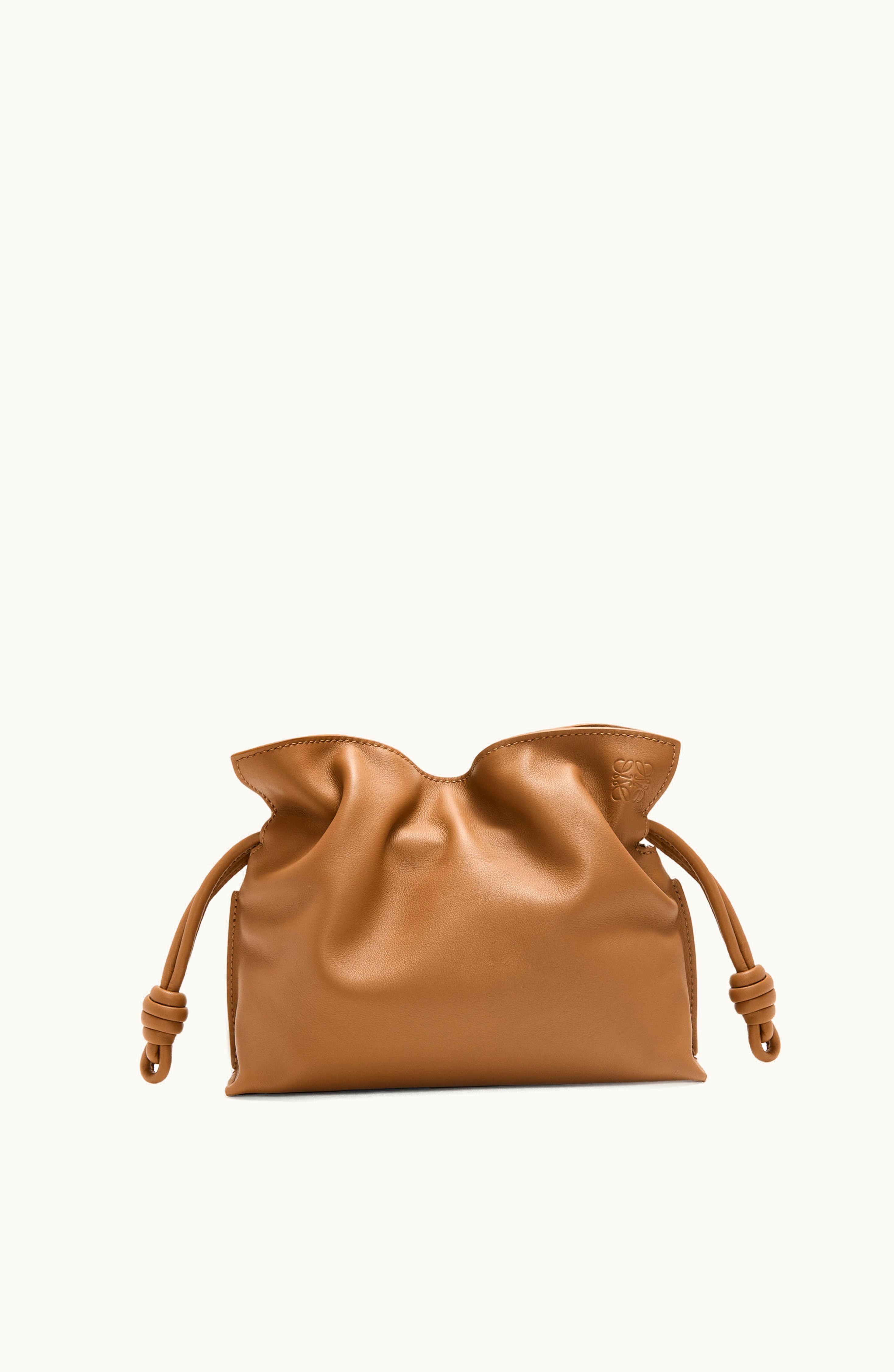 Loewe Loewe Lemur Mini Flamenco Clutch In Nappa Calfskin Oak