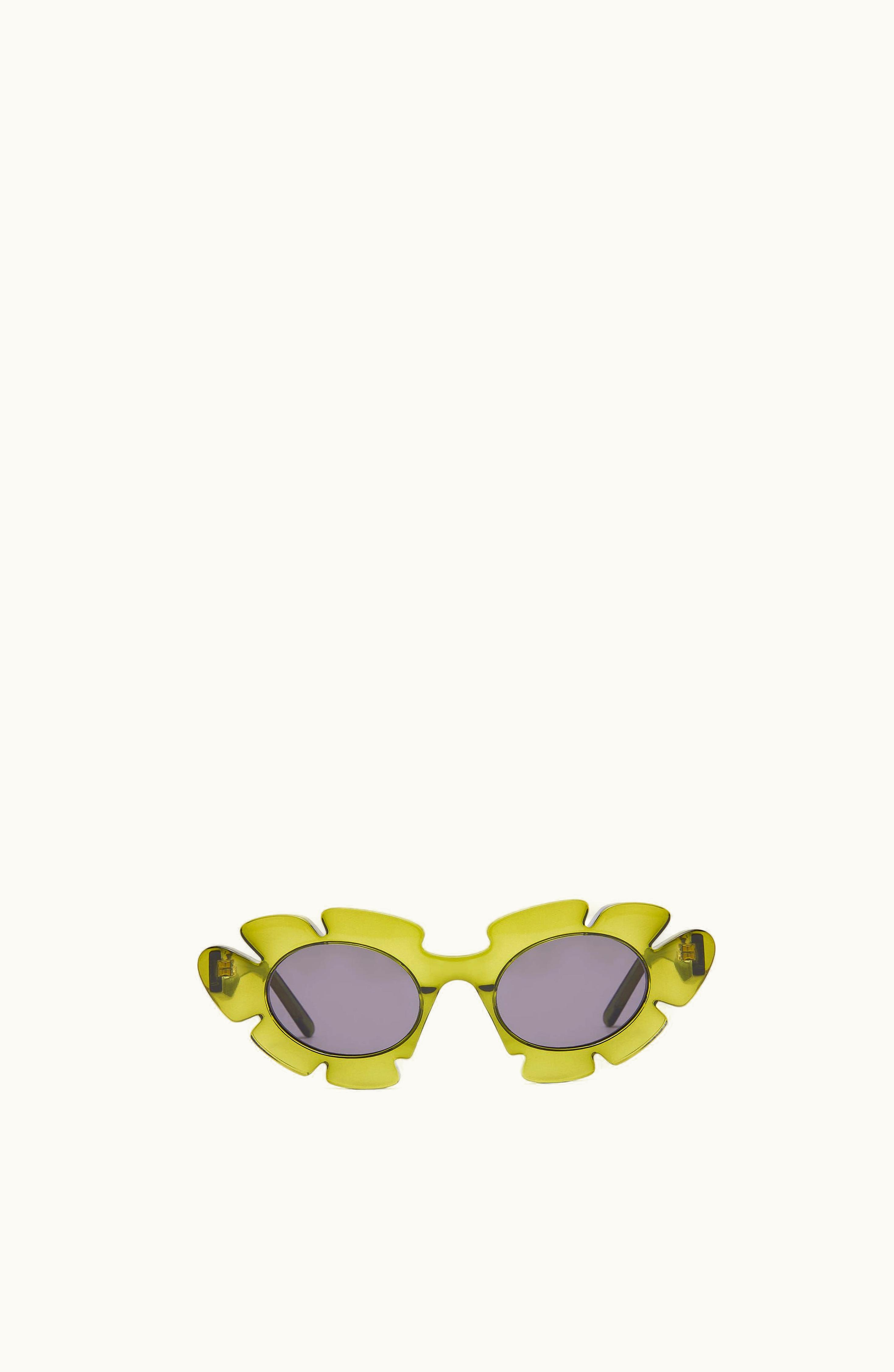 Loewe Loewe Flower Sunglasses In Injected Nylon Cactus Green